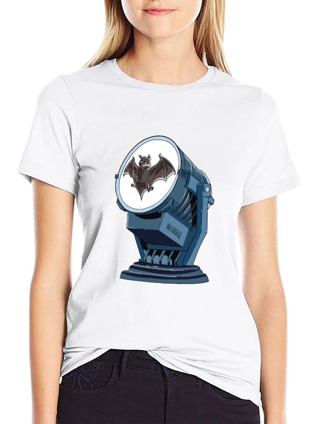 Camiseta Negra con Diseño de Bati-señal