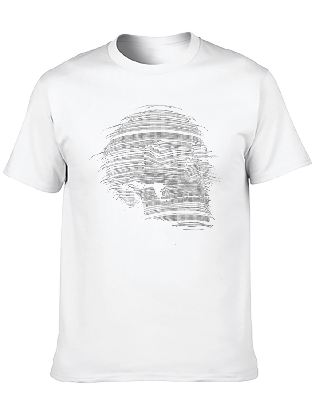 Camiseta Negra con Diseño de Calavera Abstracta