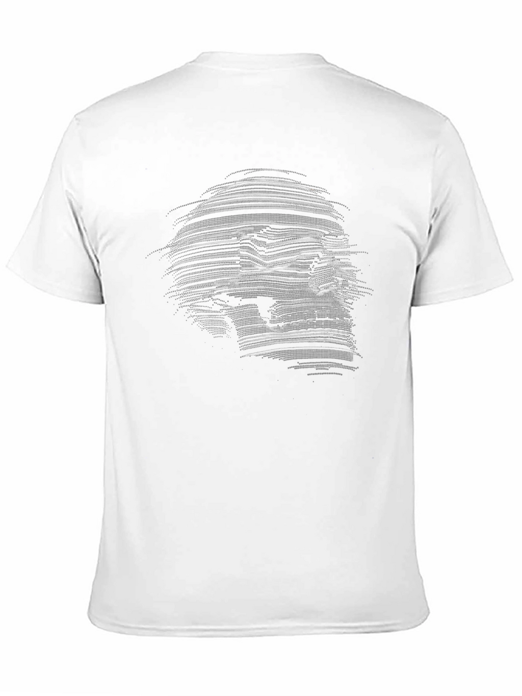 Camiseta Negra con Diseño de Calavera Abstracta