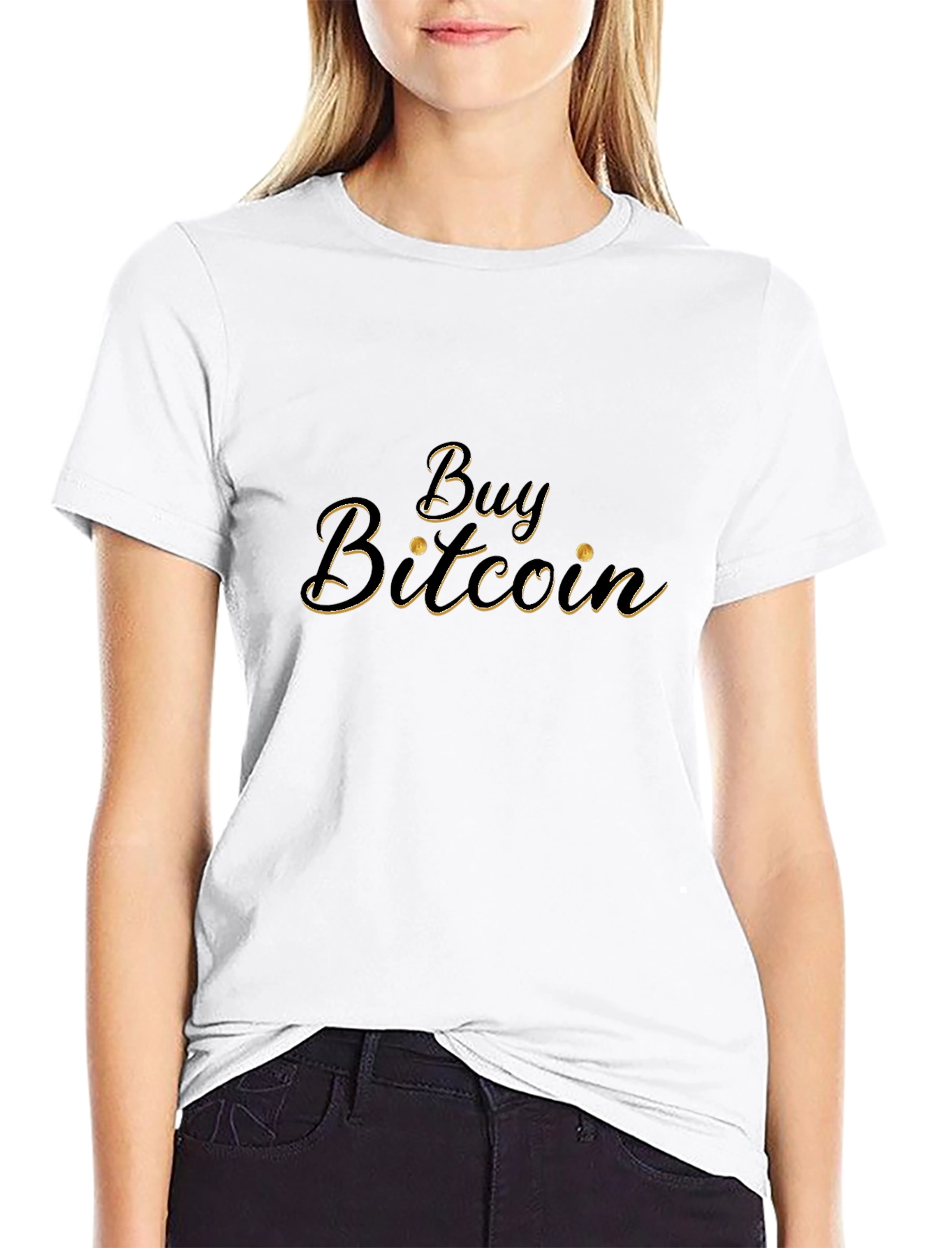 Camiseta Negra con Diseño Buy Bitcoin