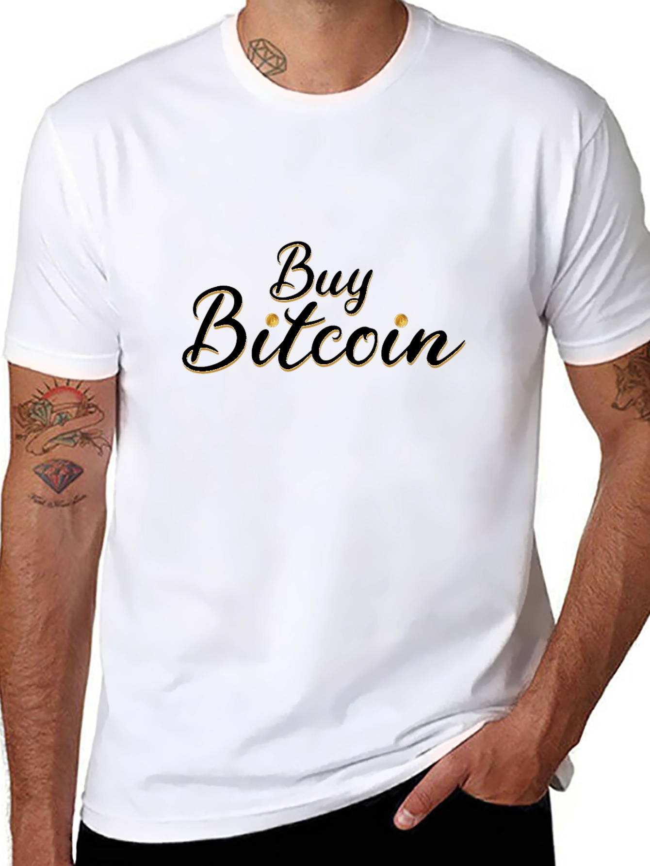 Camiseta Negra con Diseño Buy Bitcoin