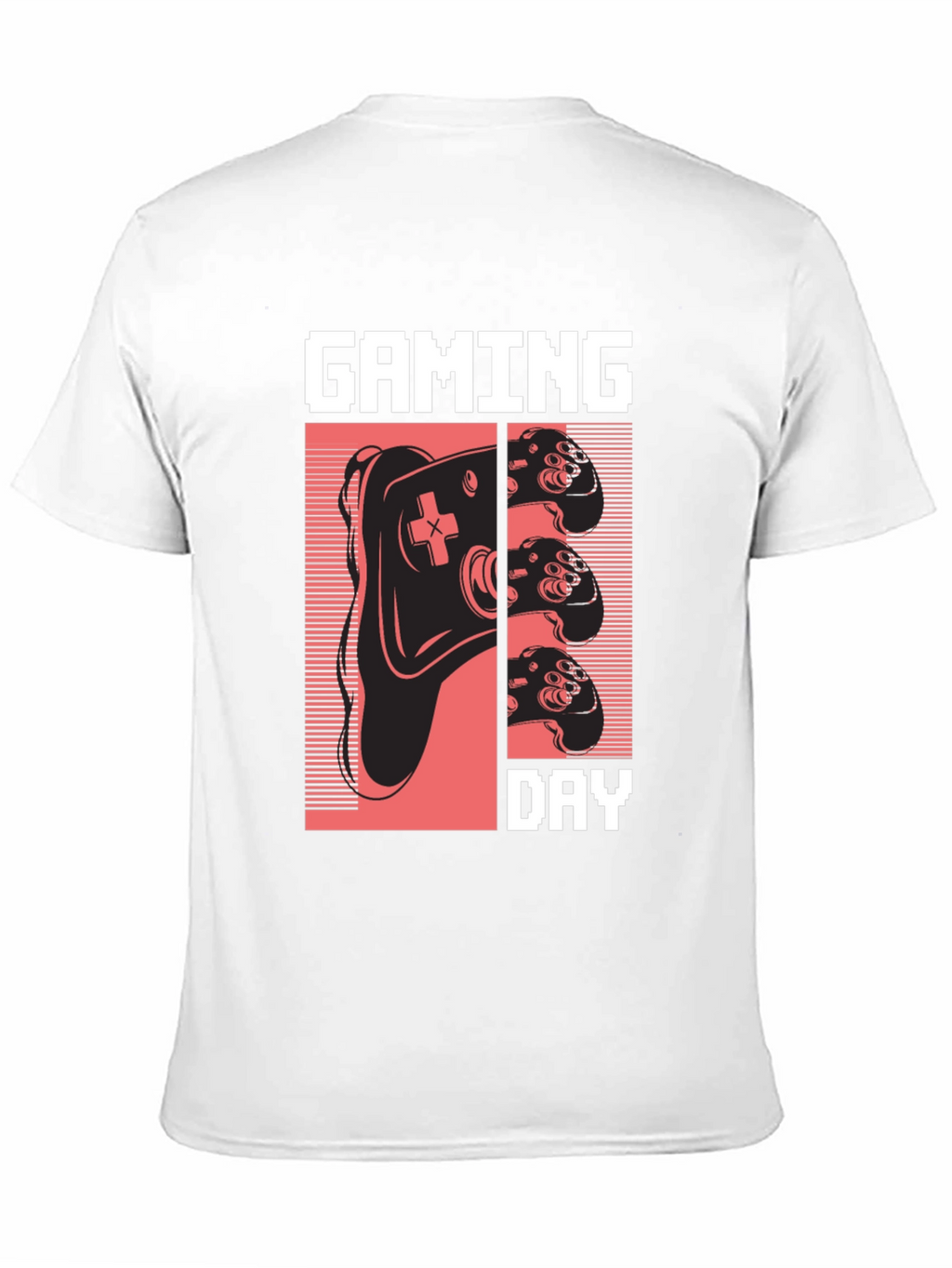 Camiseta Gaming Day Negra Algodón Diseño Retro