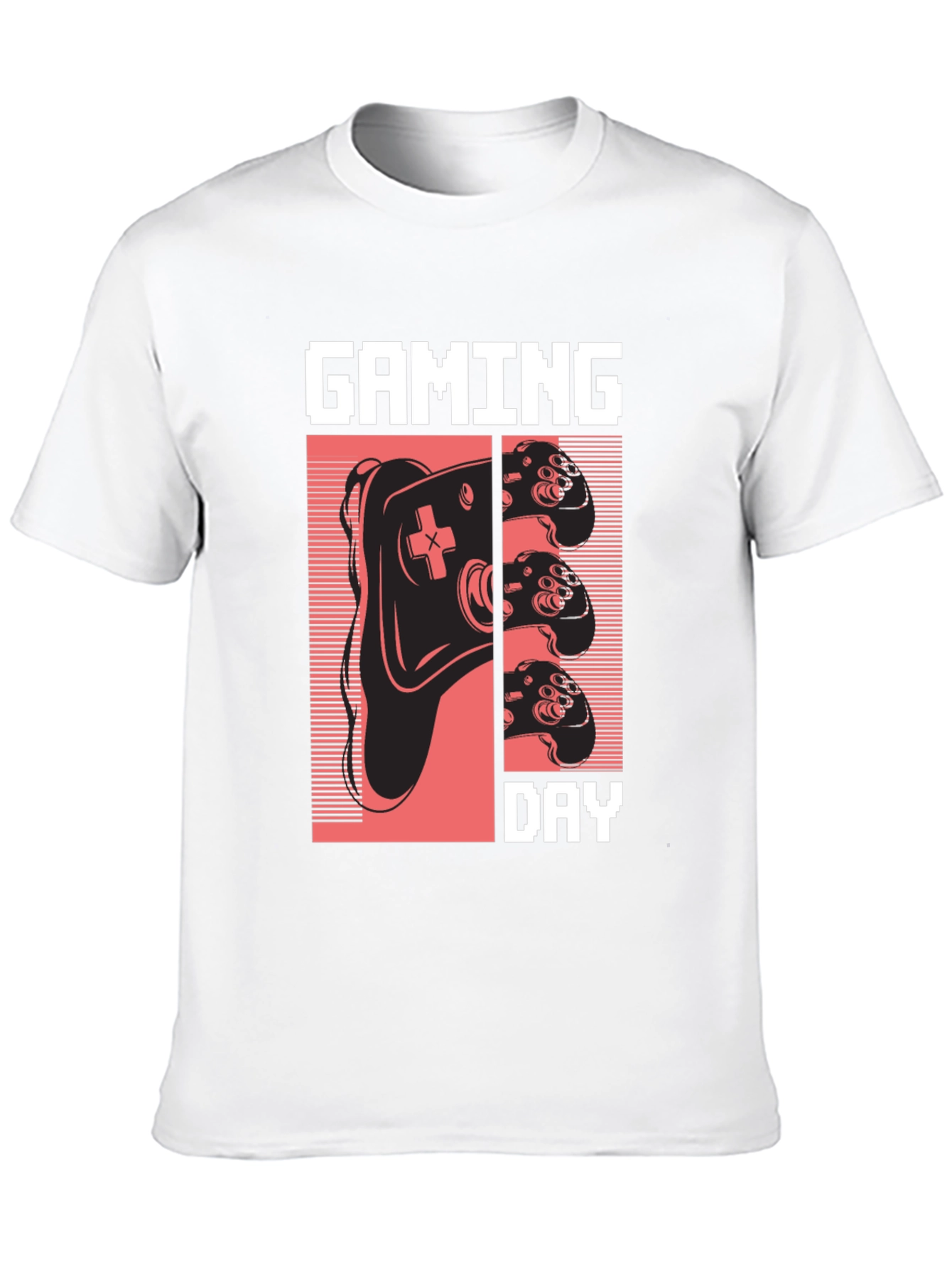 Camiseta Gaming Day Negra Algodón Diseño Retro