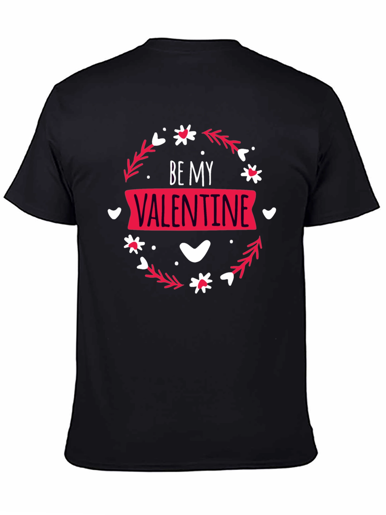Camiseta Negra Be My Valentine para Hombre