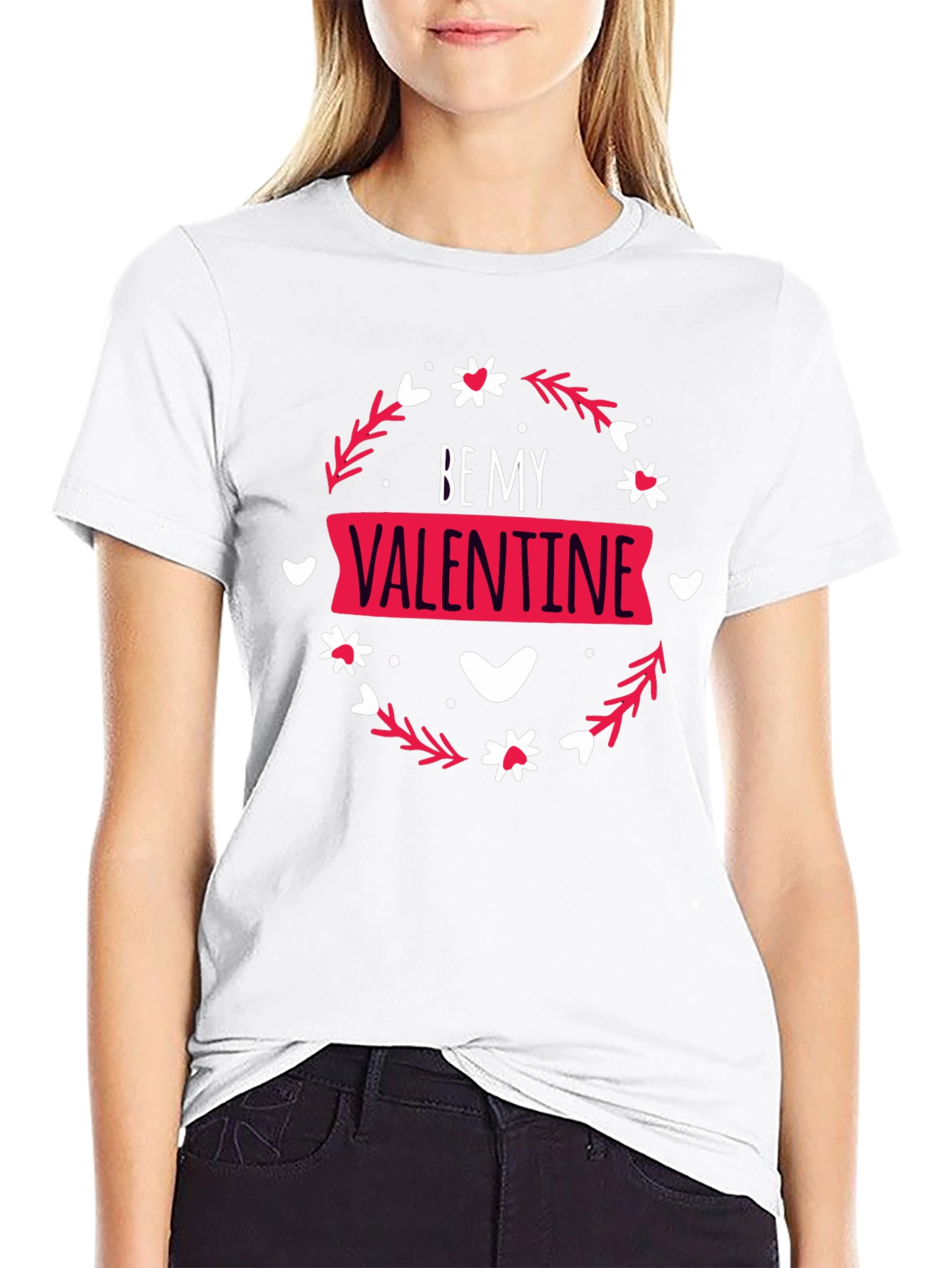 Camiseta Negra Be My Valentine para Hombre