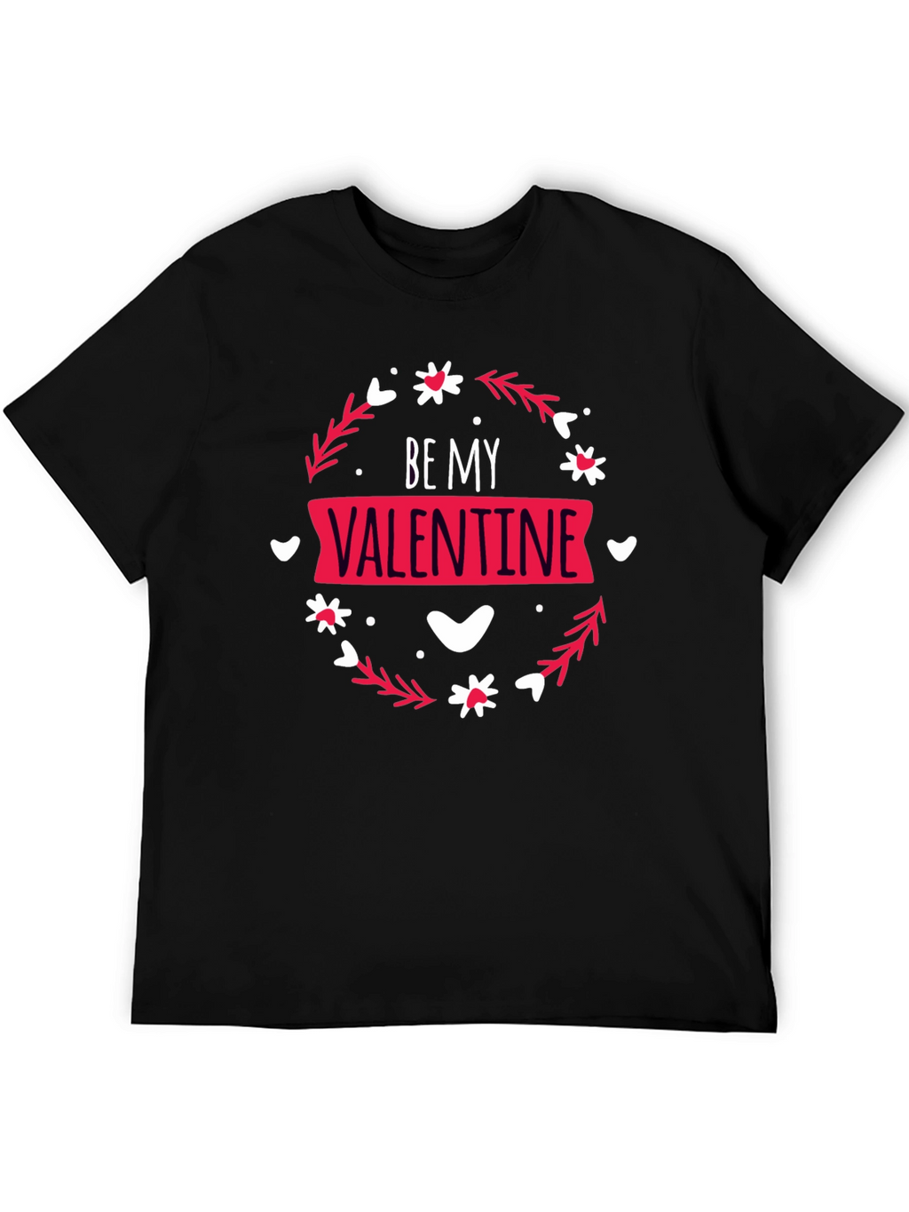 Camiseta Negra Be My Valentine para Hombre
