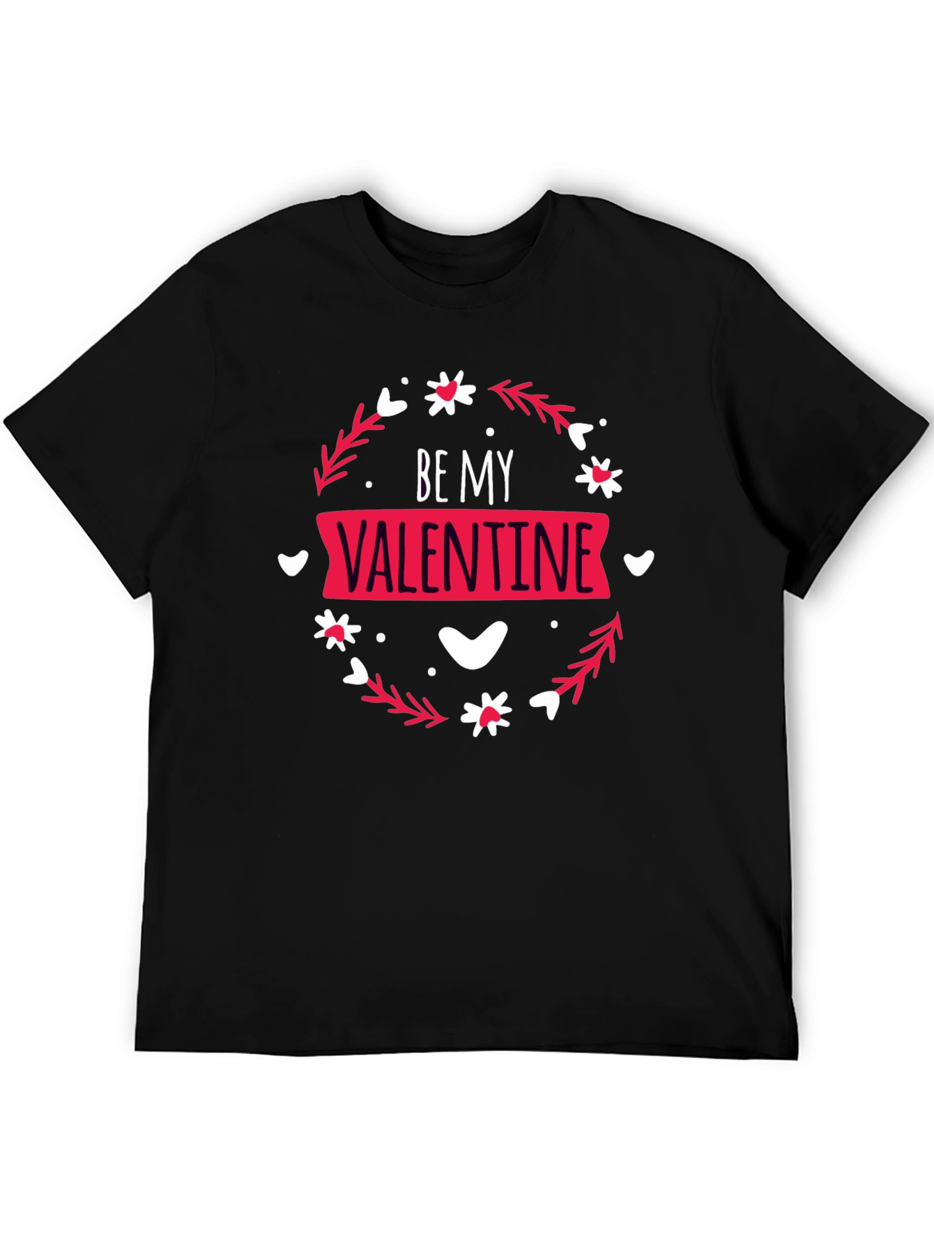 Camiseta Negra Be My Valentine para Hombre