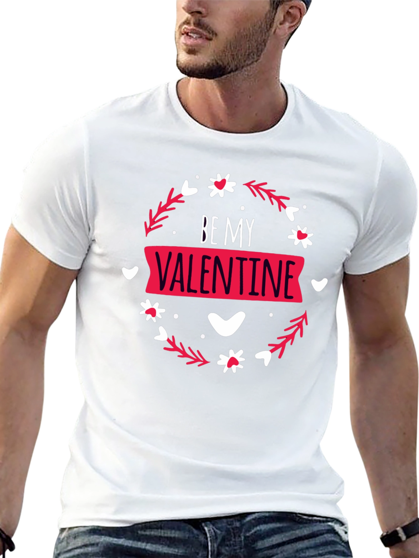 Camiseta Negra Be My Valentine para Hombre