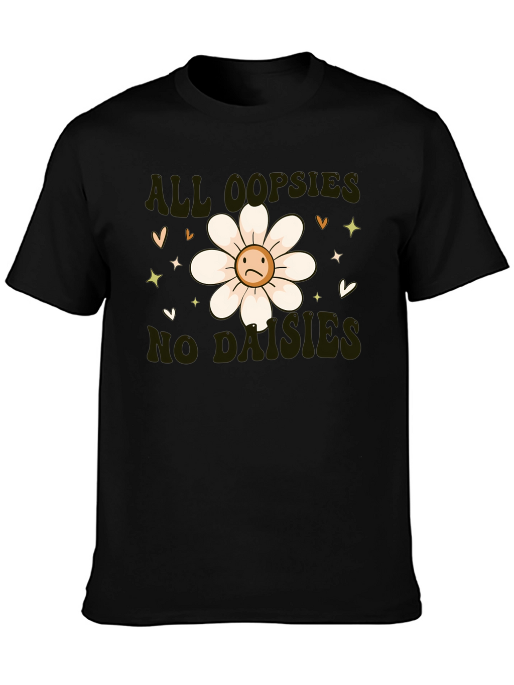 Camiseta Negra - All Oopsies No Daisies