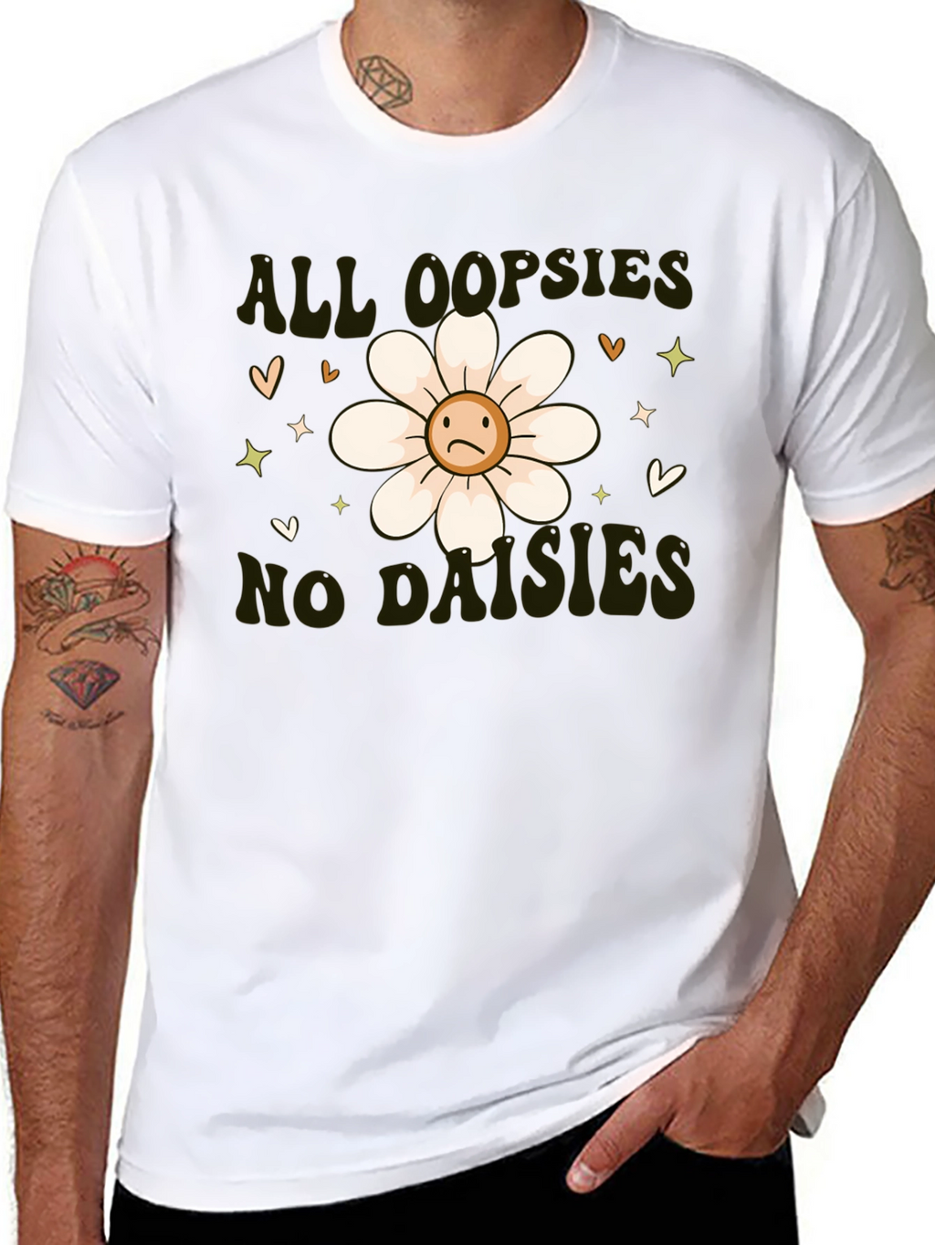 Camiseta Negra - All Oopsies No Daisies