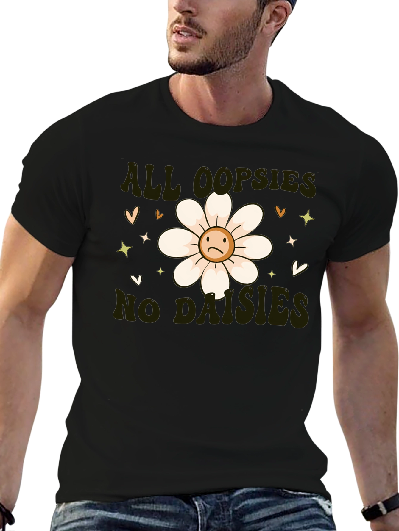 Camiseta Negra - All Oopsies No Daisies