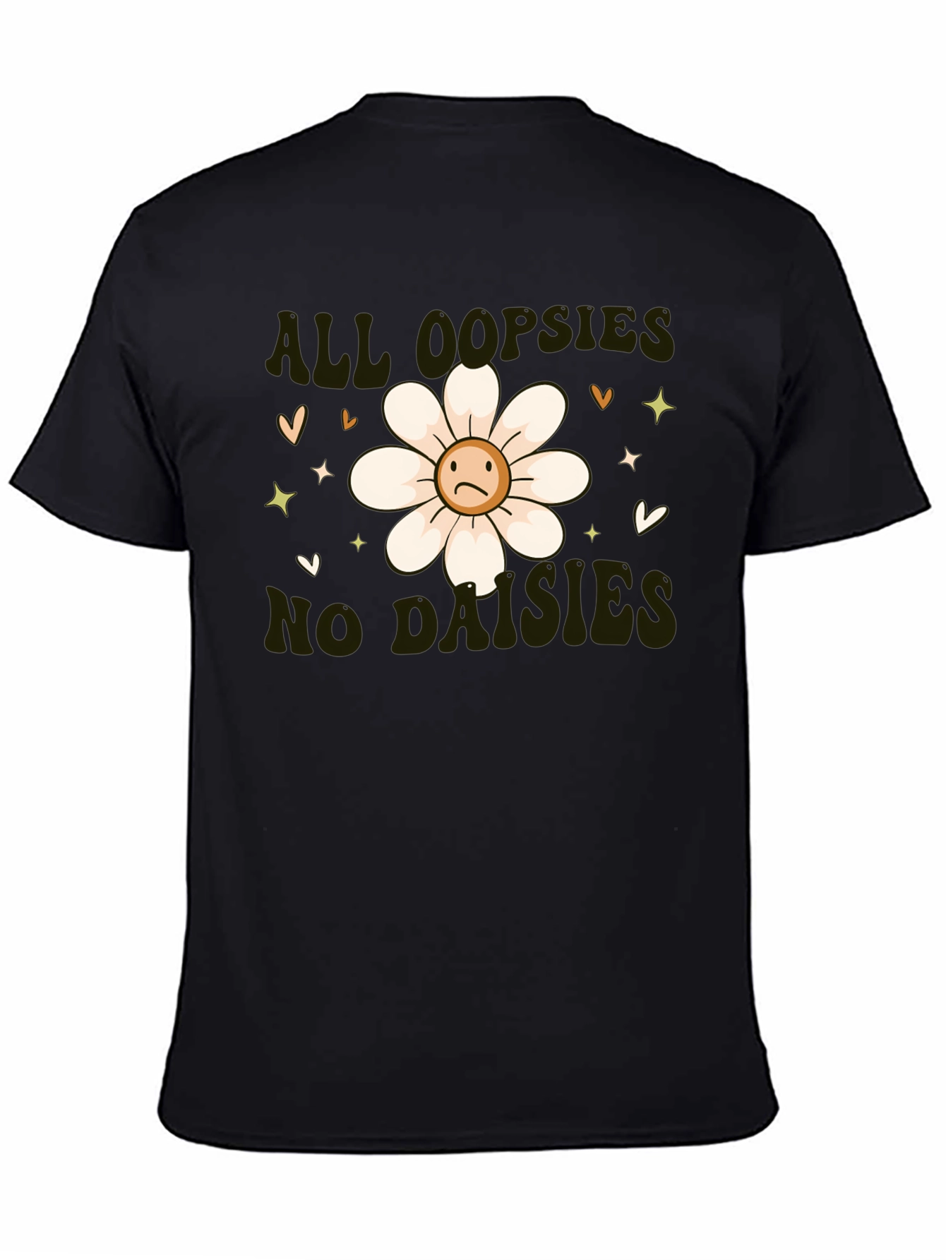 Camiseta Negra - All Oopsies No Daisies