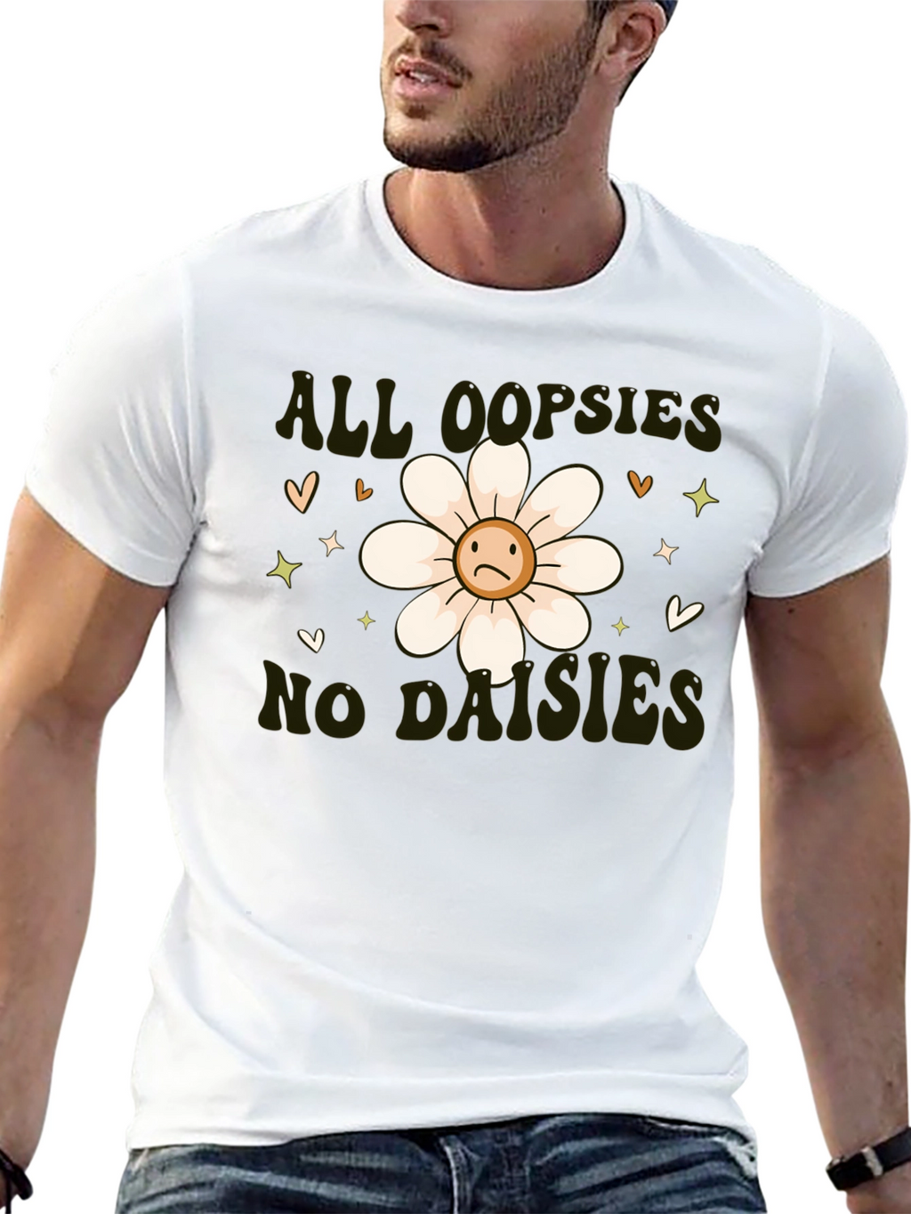 Camiseta Negra - All Oopsies No Daisies