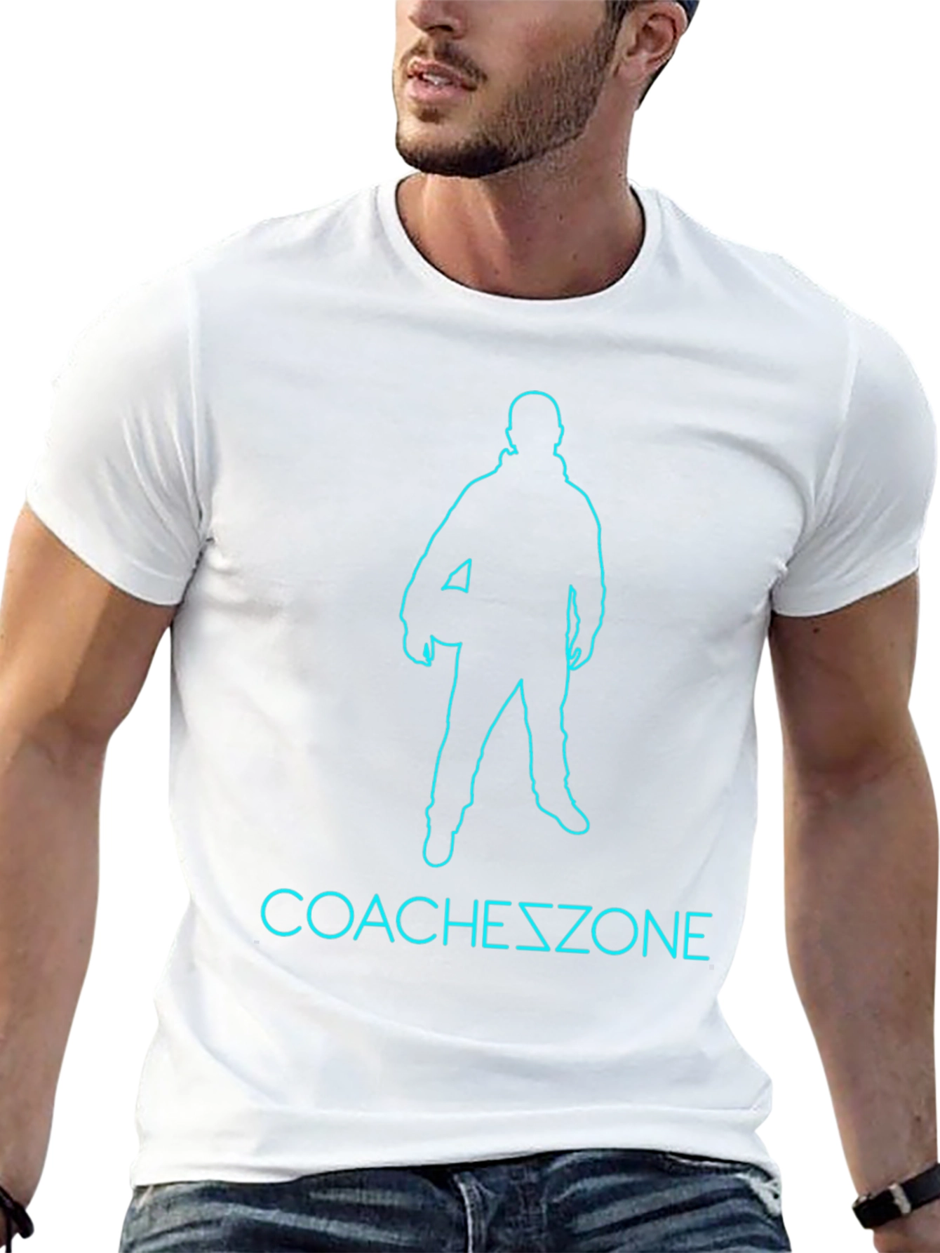 Camiseta Coachszone Negra con Diseño de Entrenador