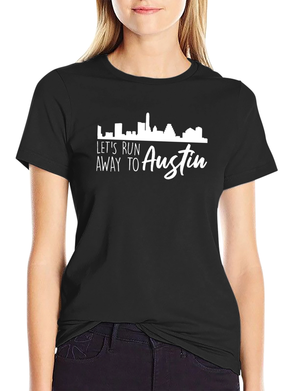 Camiseta Negra Austin: Escapada Urbana