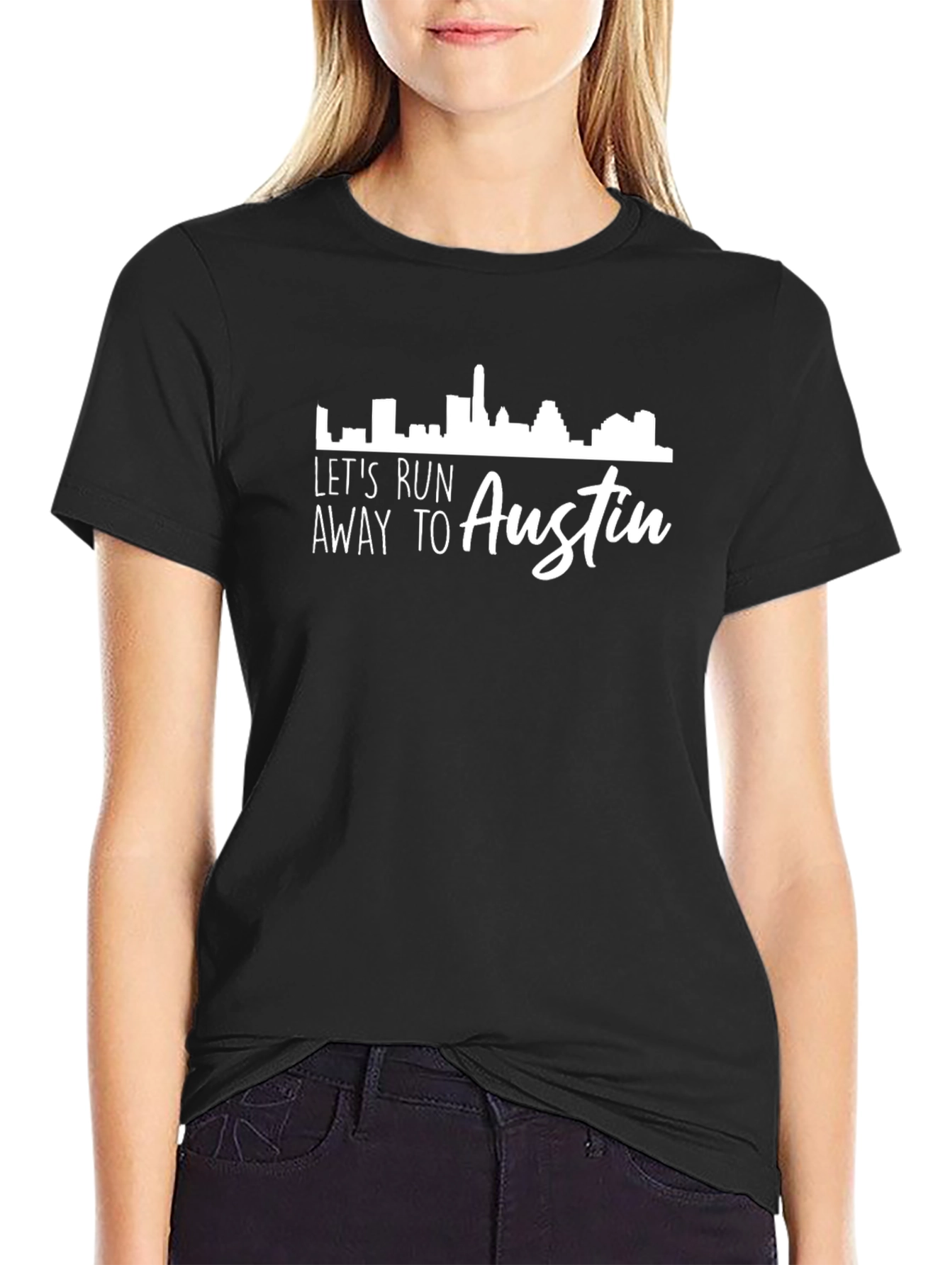 Camiseta Negra Austin: Escapada Urbana