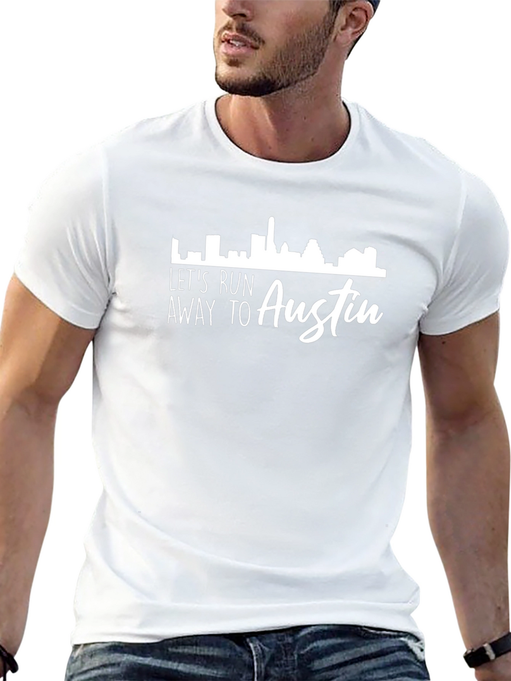 Camiseta Negra Austin: Escapada Urbana
