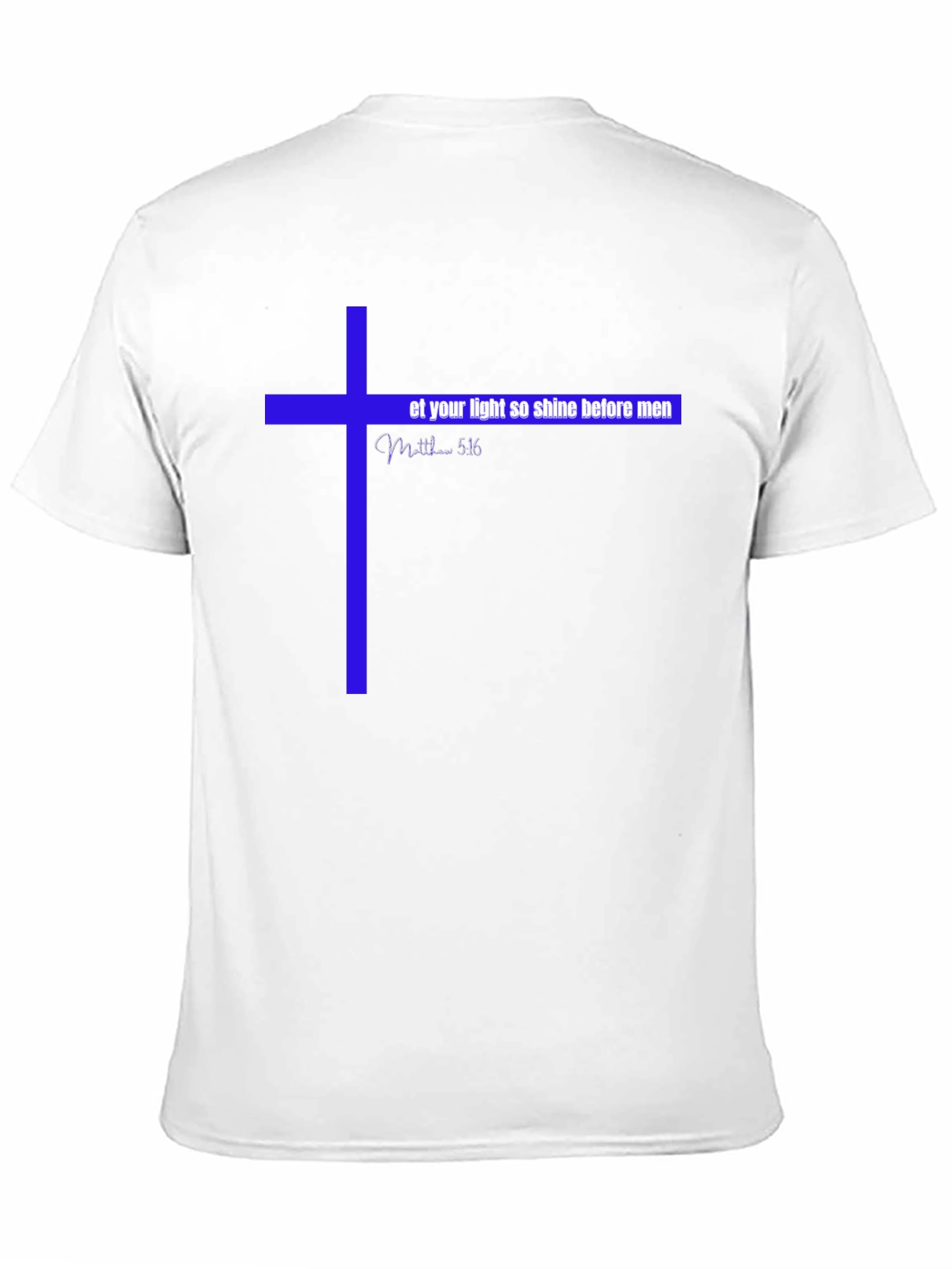 Camiseta Cristiana Azul Cruz Brille su Luz