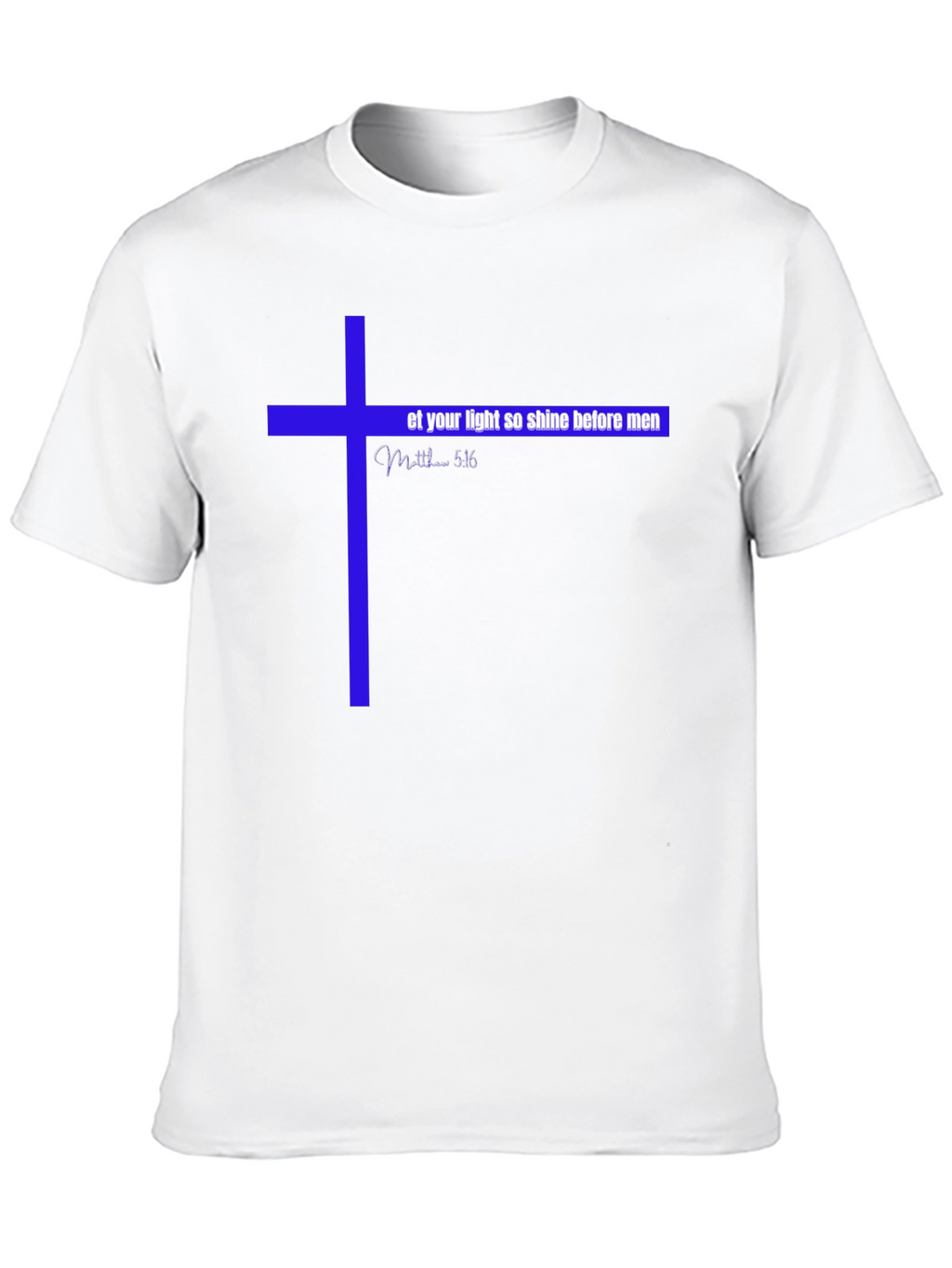 Camiseta Cristiana Azul Cruz Brille su Luz