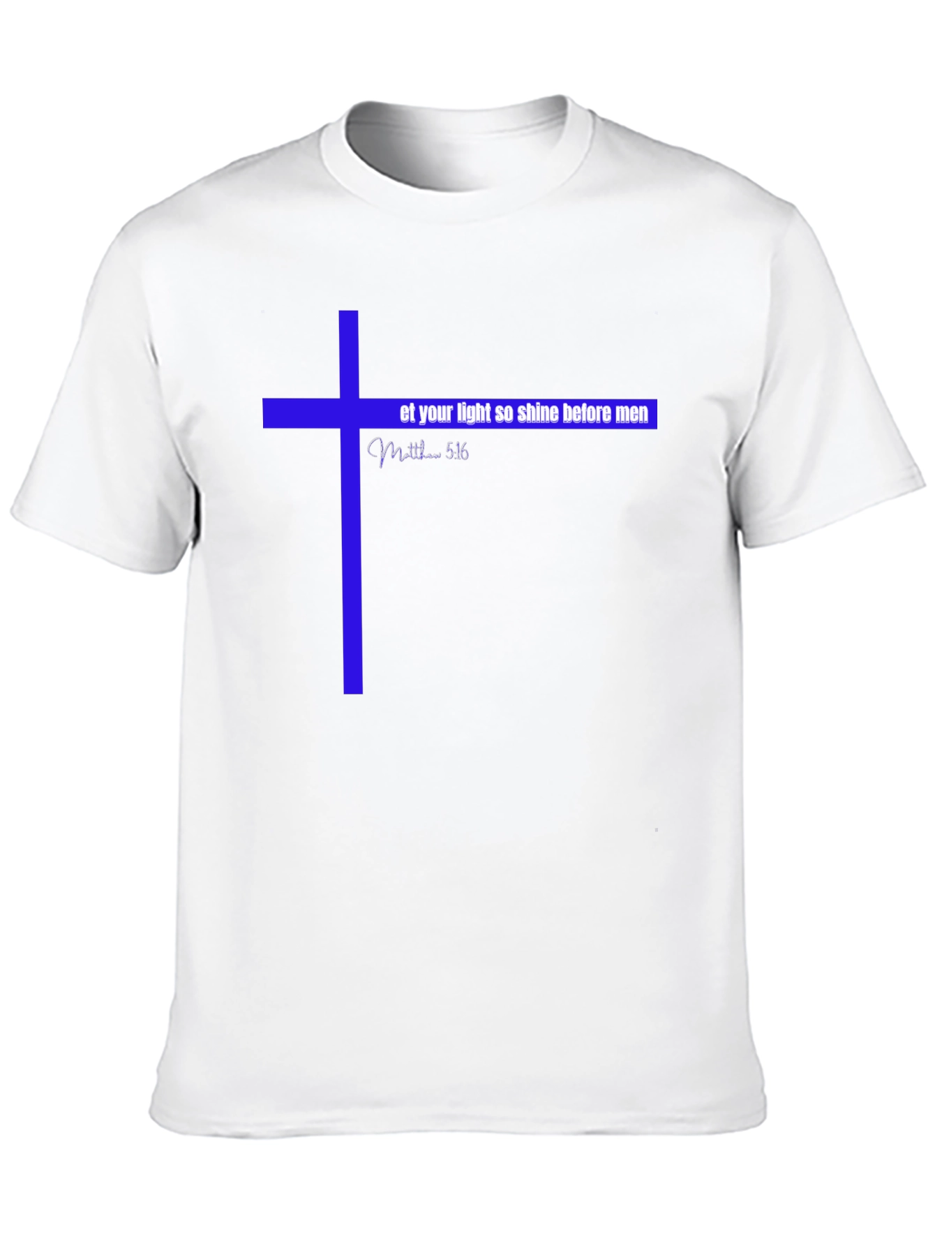 Camiseta Cristiana Azul Cruz Brille su Luz