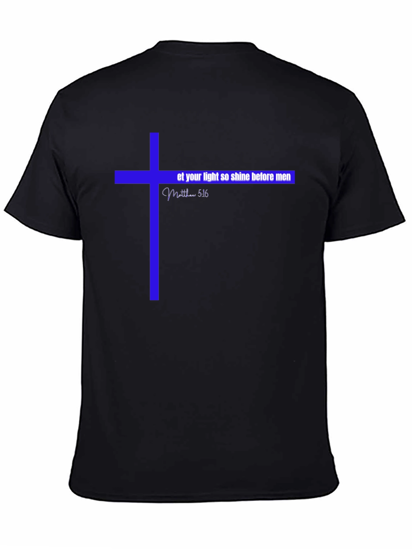 Camiseta Cristiana Azul Cruz Brille su Luz