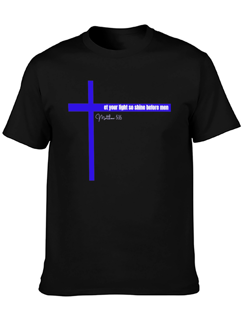 Camiseta Cristiana Azul Cruz Brille su Luz
