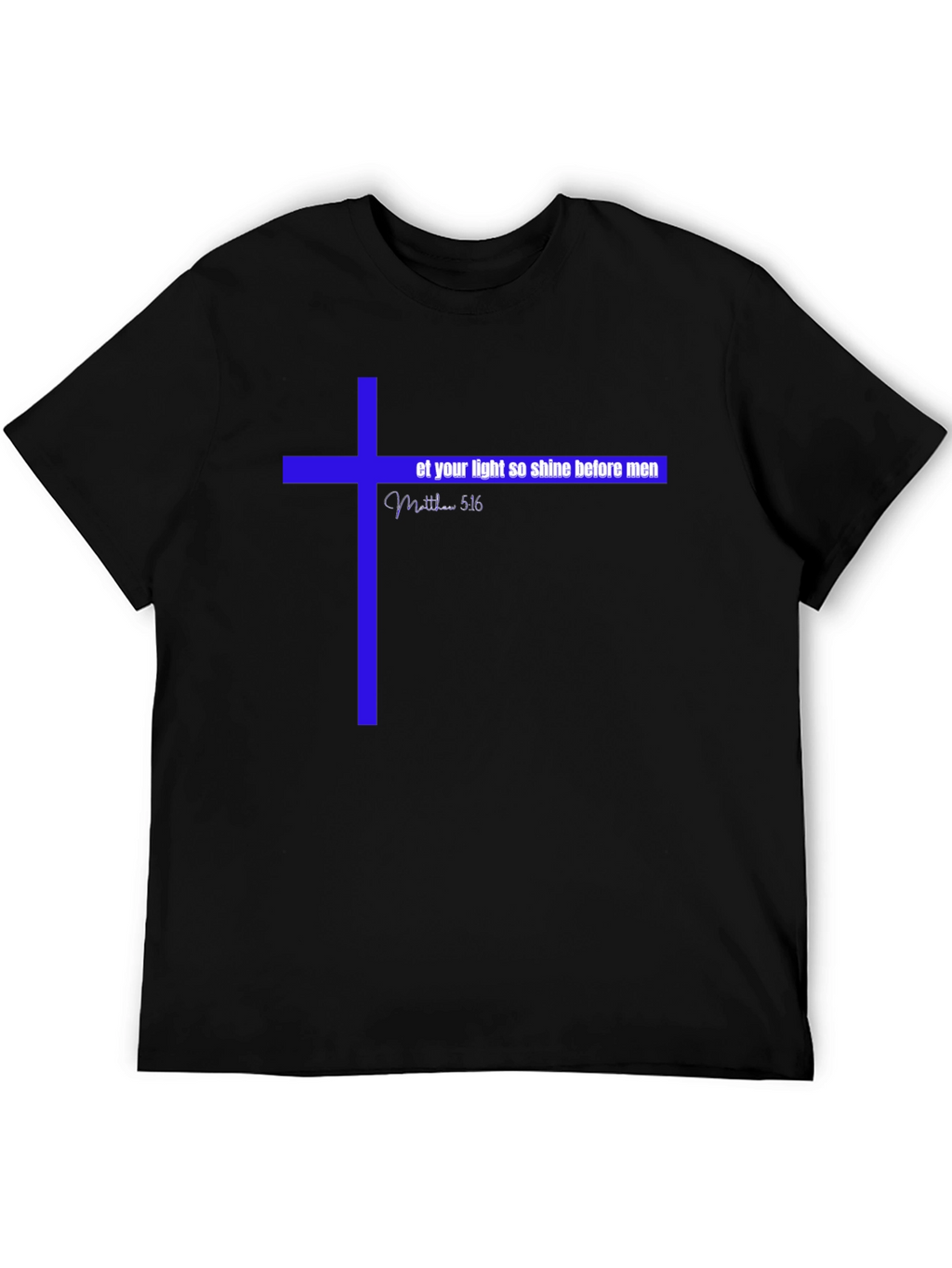 Camiseta Cristiana Azul Cruz Brille su Luz