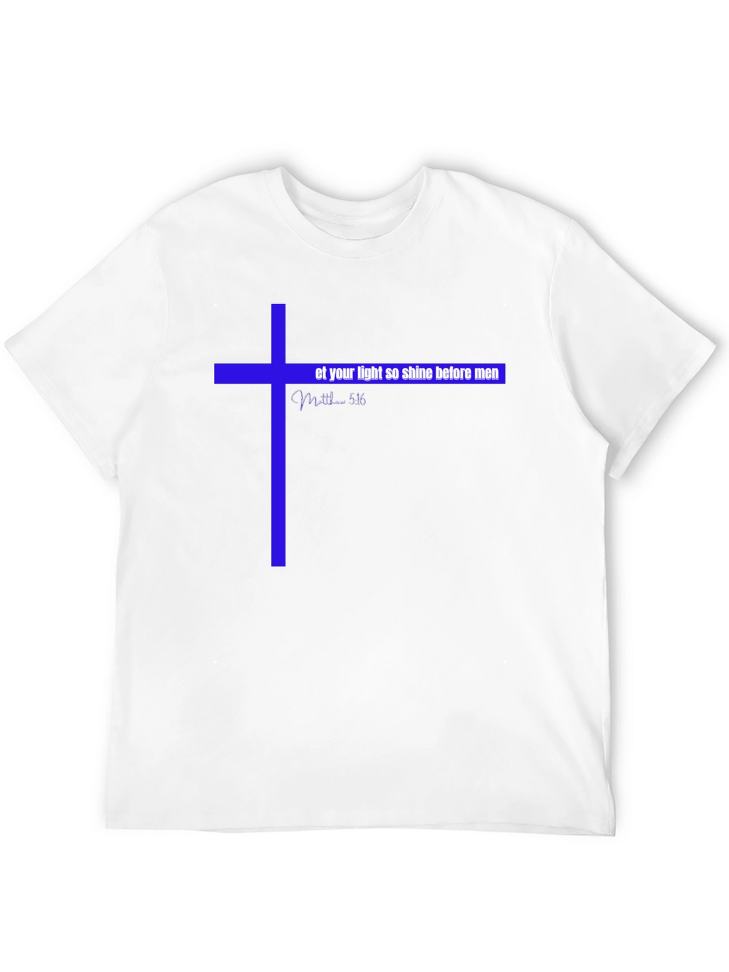 Camiseta Cristiana Azul Cruz Brille su Luz