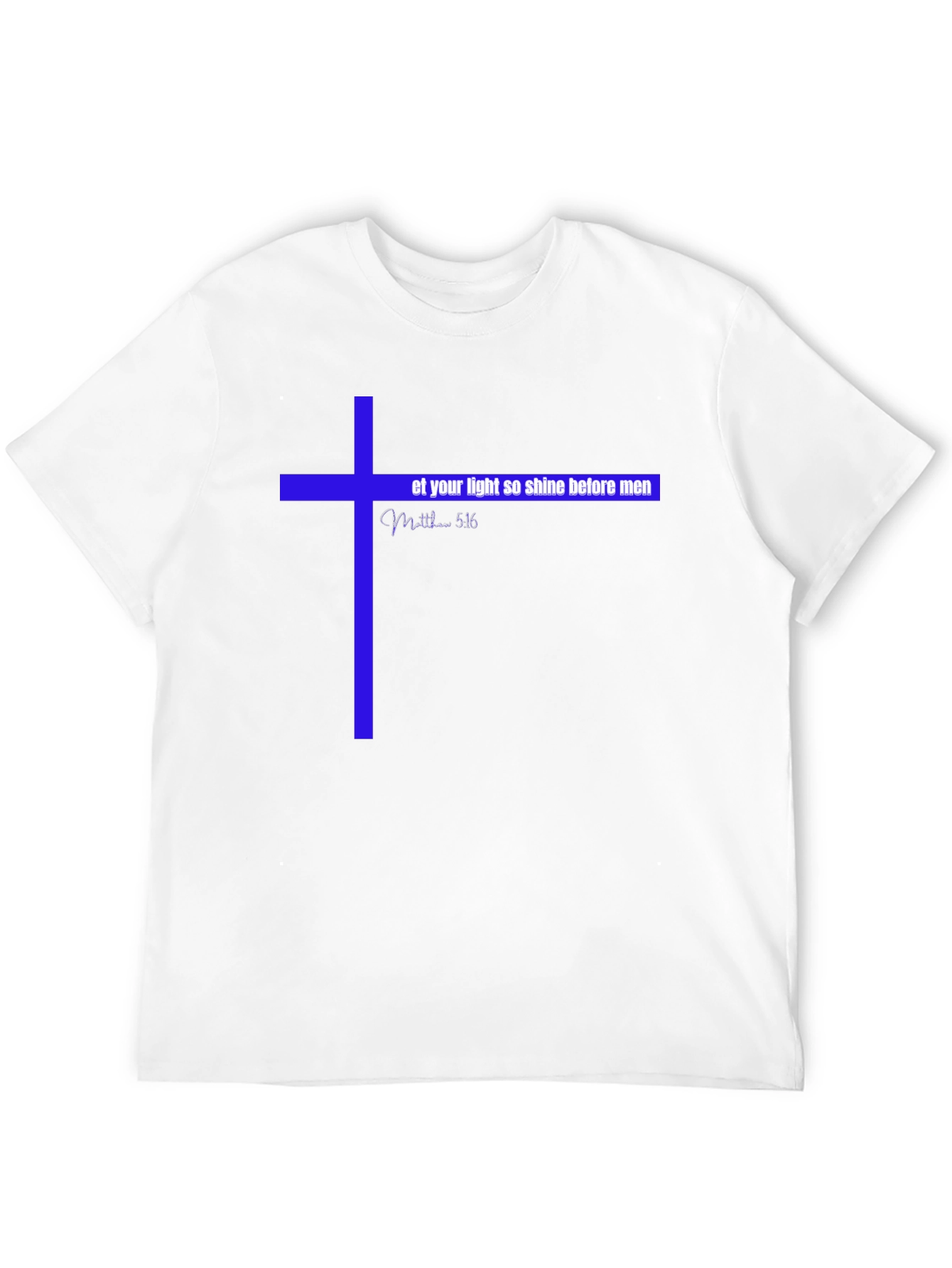 Camiseta Cristiana Azul Cruz Brille su Luz
