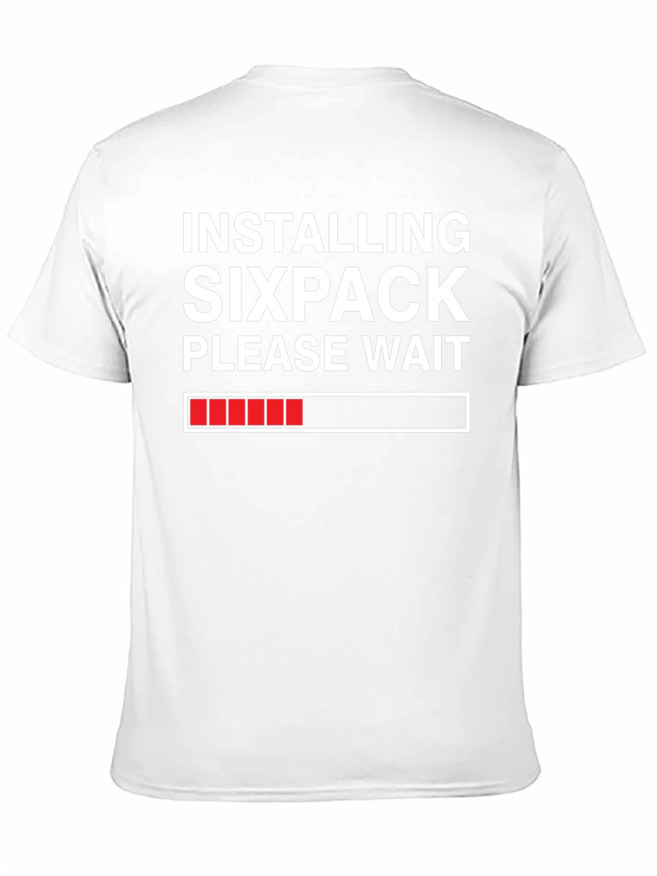Camiseta Hombre: Instalando Sixpack Por Favor Espere