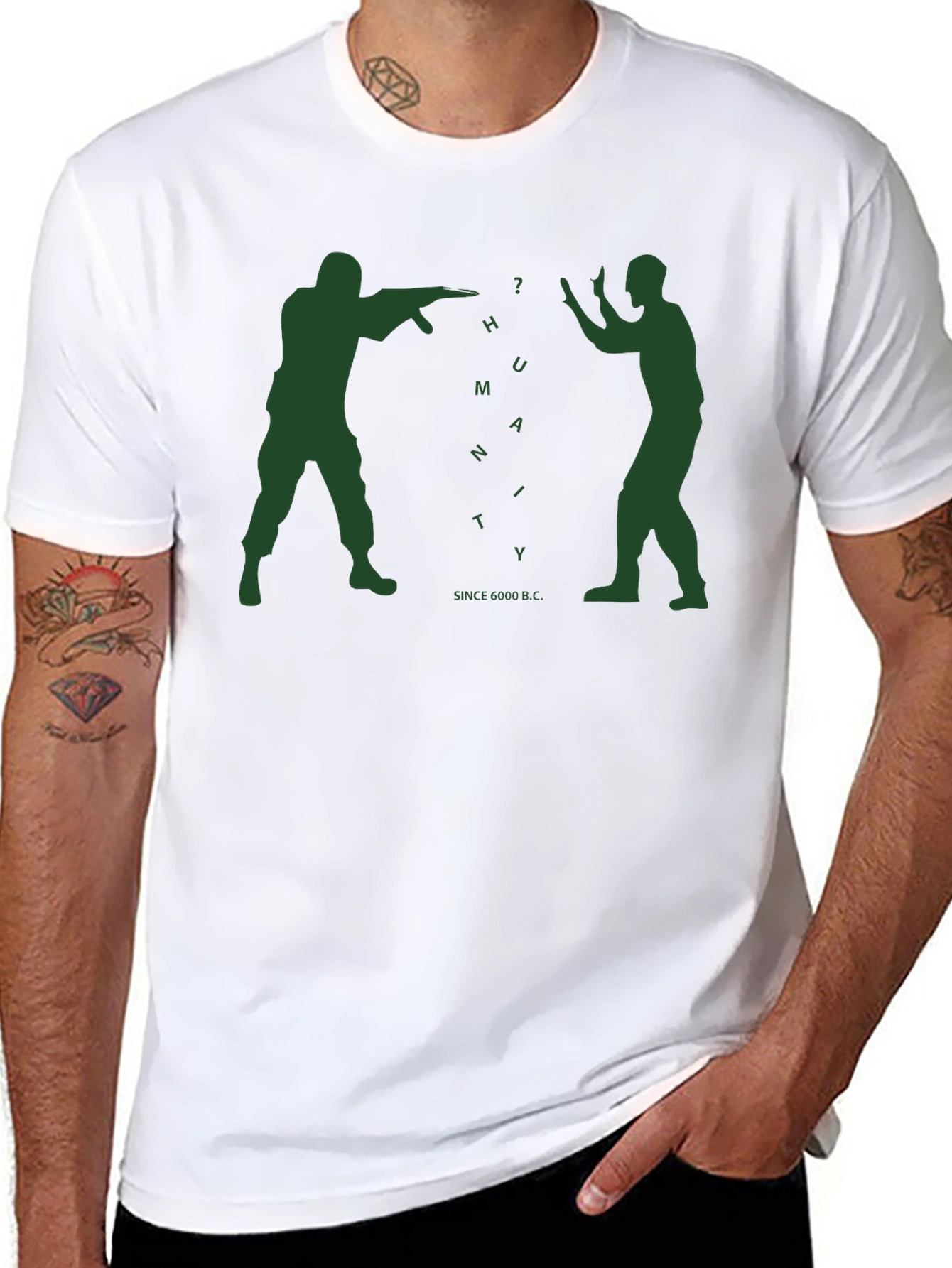 Camiseta Hombre: ¿Humanidad? Diseño Original