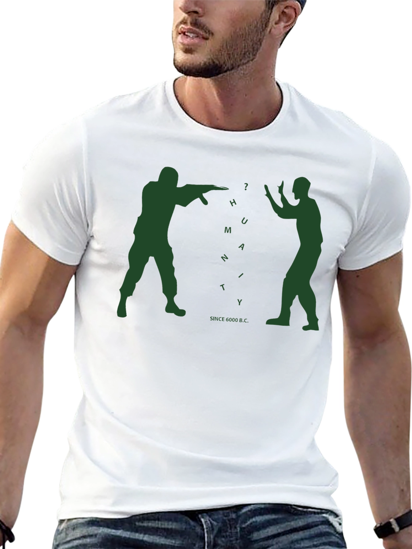 Camiseta Hombre: ¿Humanidad? Diseño Original