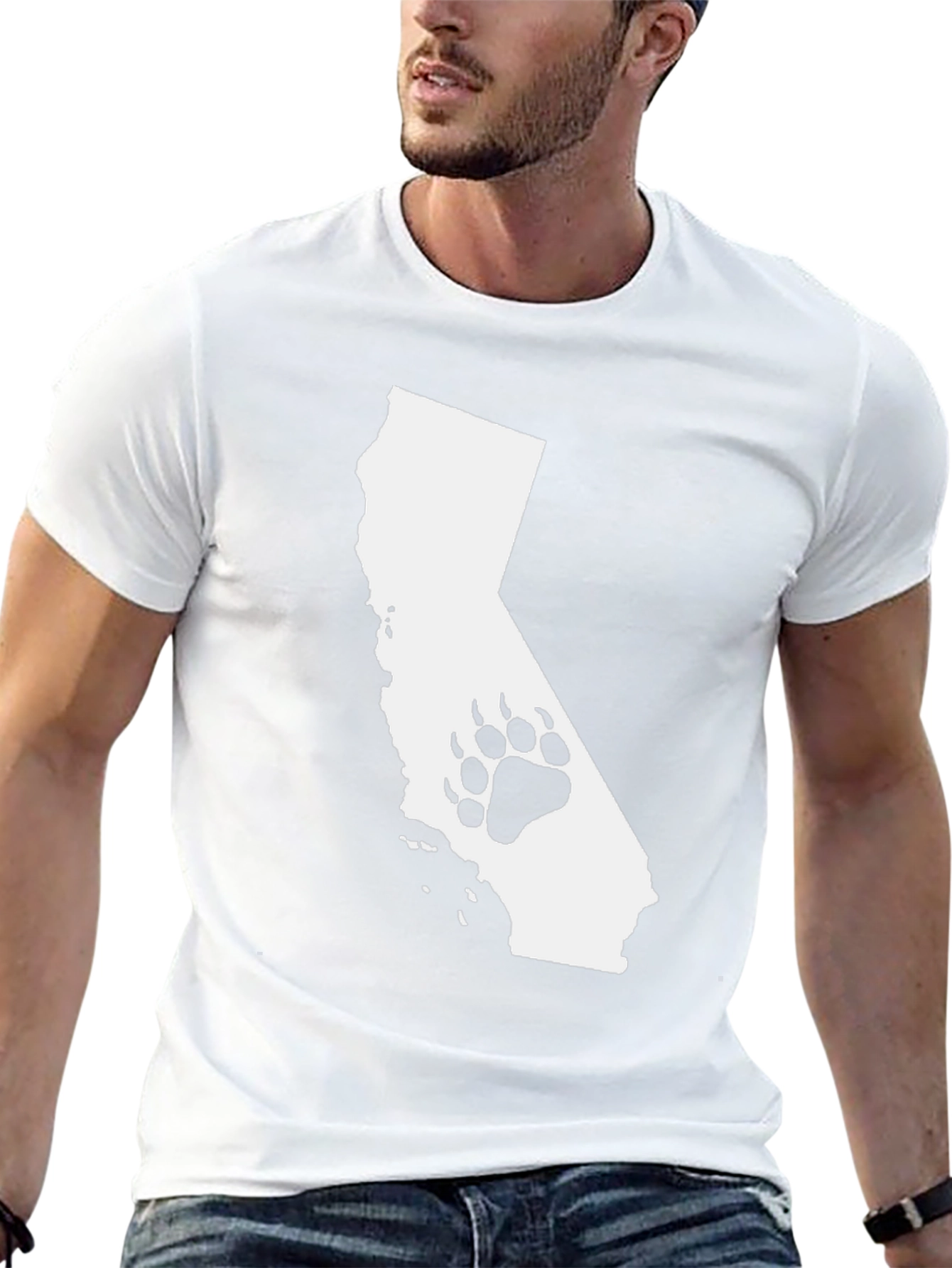 Camiseta Negra California Bear Paw