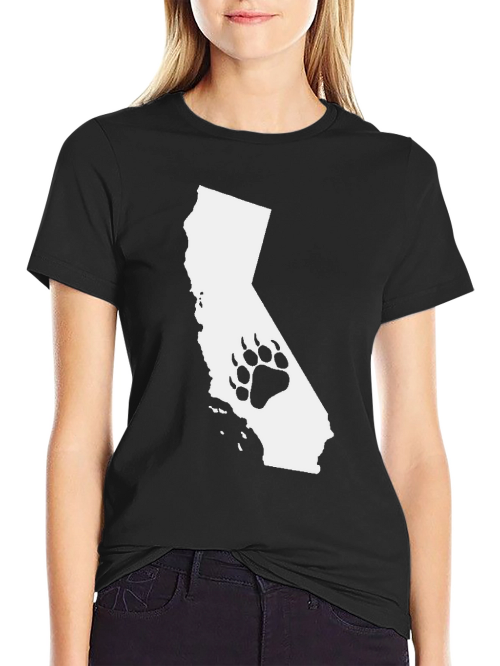 Camiseta Negra California Bear Paw
