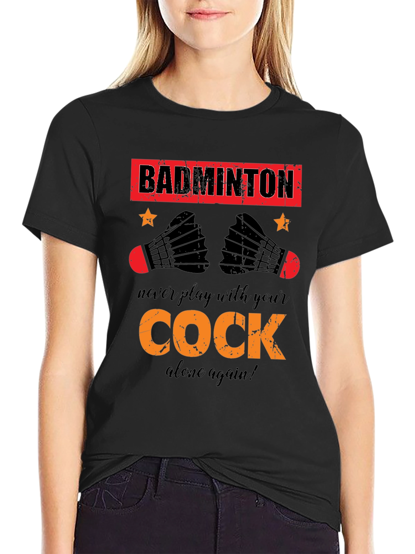 Camiseta Badminton Humorística - Nunca juegues solo