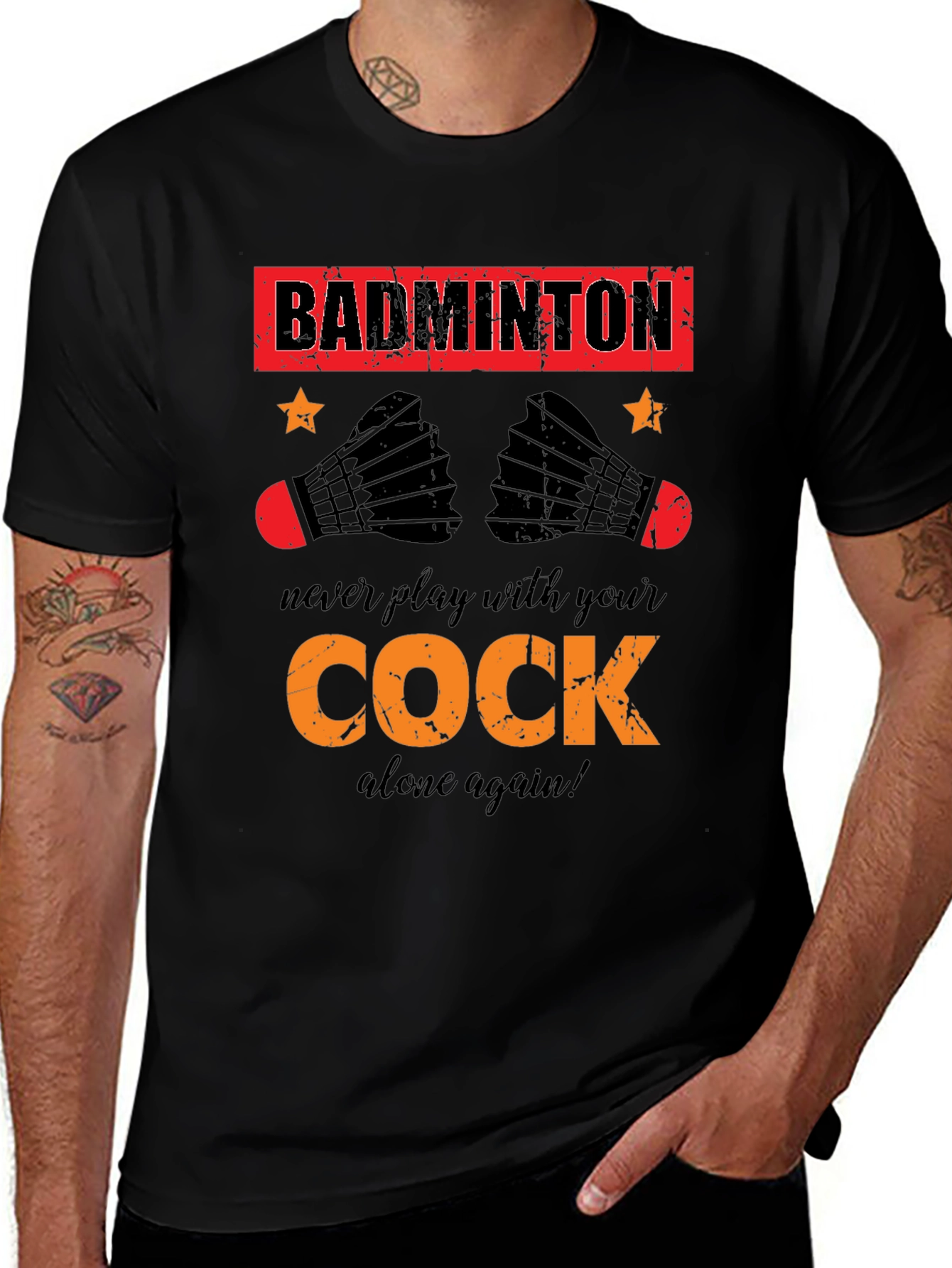 Camiseta Badminton Humorística - Nunca juegues solo