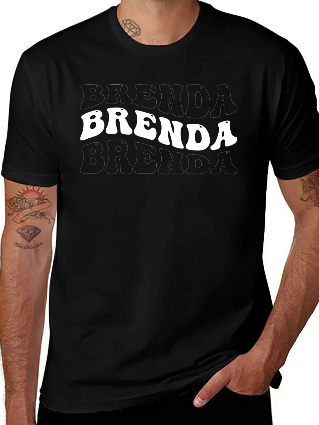 Camiseta Negra Brenda Estilo Retro