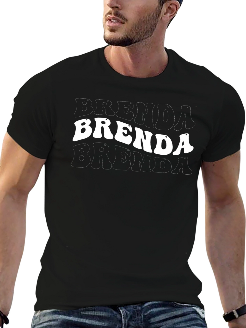 Camiseta Negra Brenda Estilo Retro