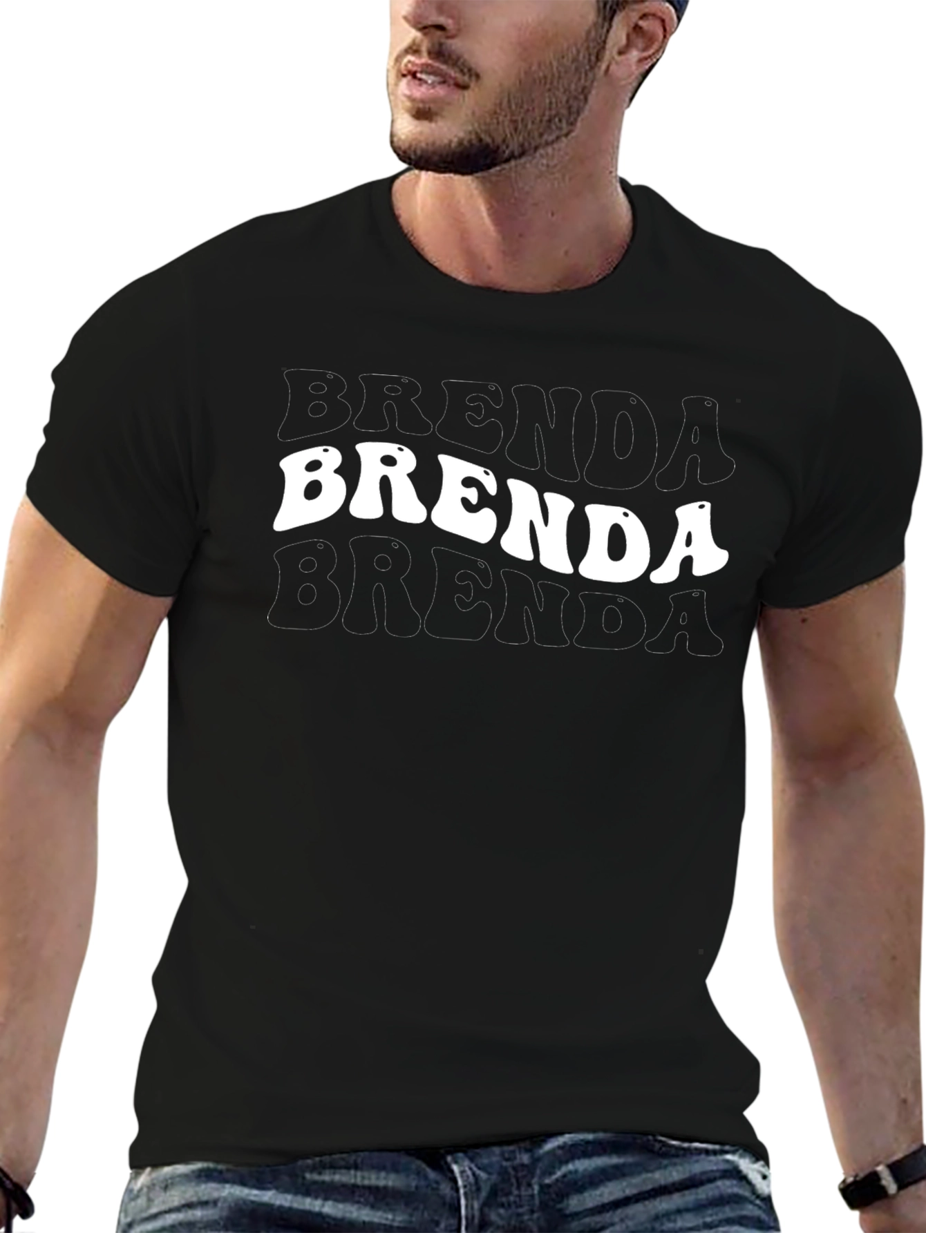 Camiseta Negra Brenda Estilo Retro