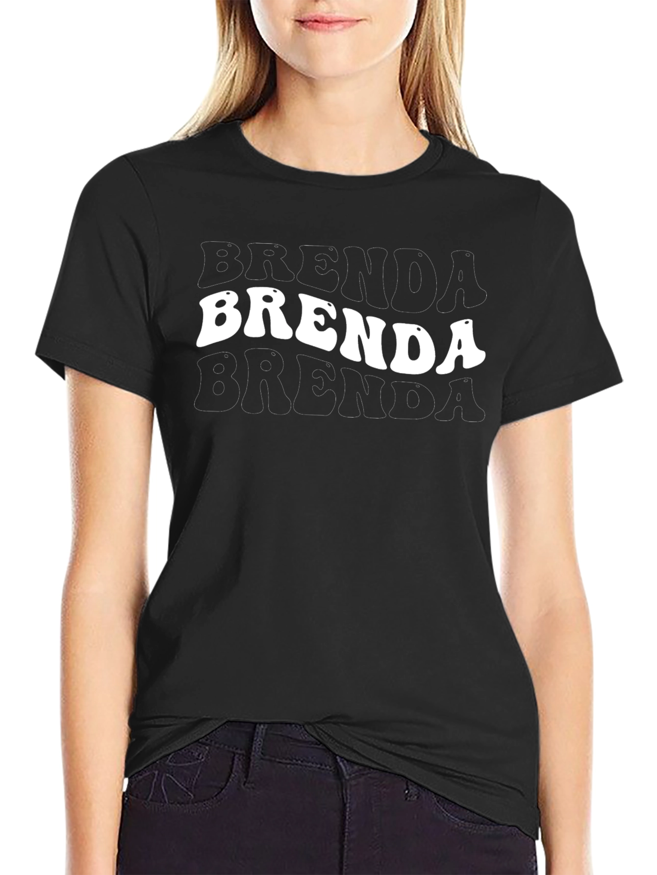 Camiseta Negra Brenda Estilo Retro