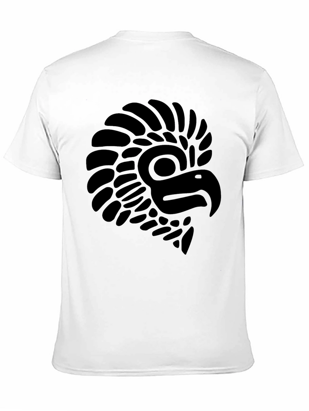 Camiseta Negra con Diseño de Águila Prehispánica