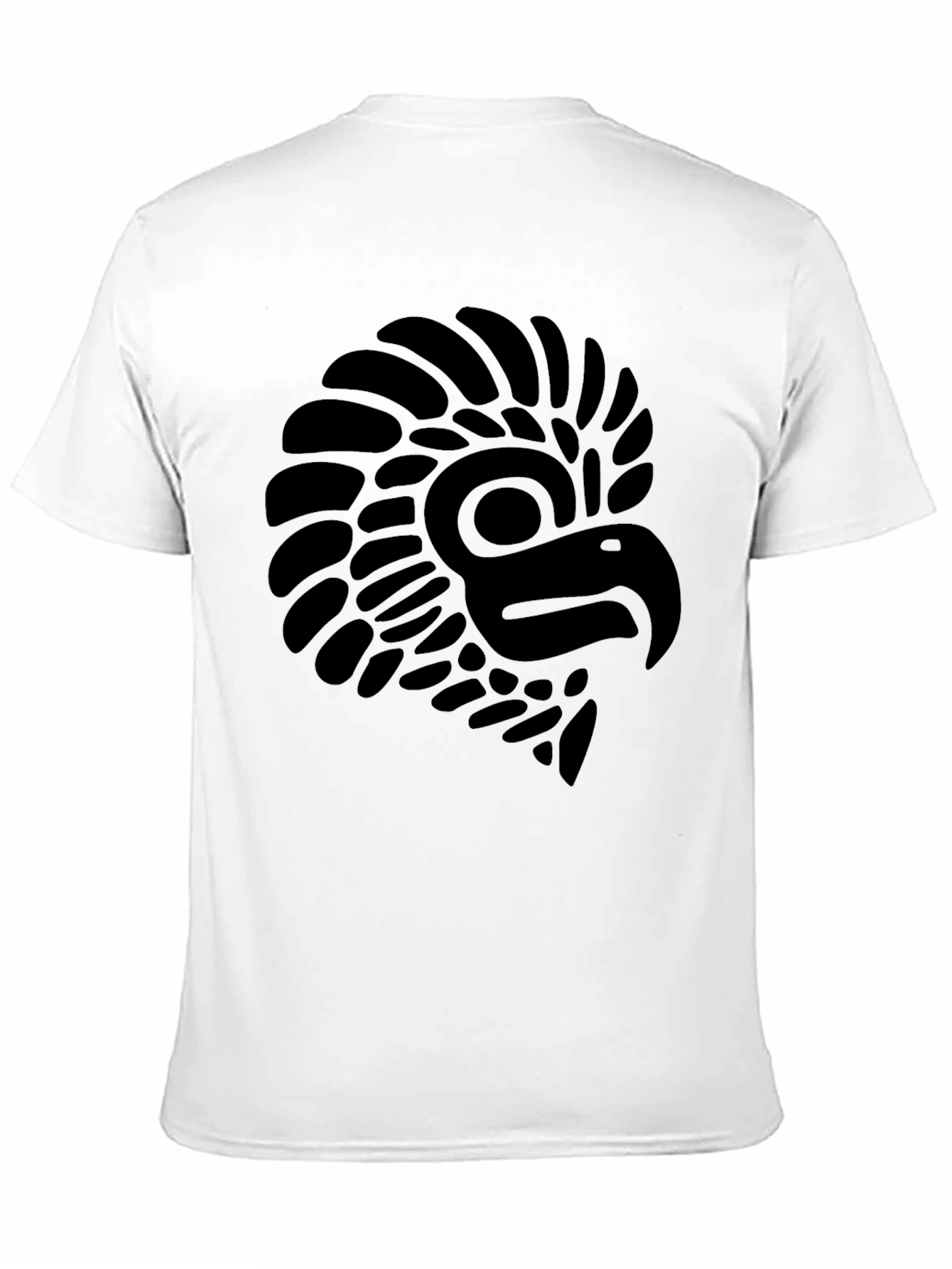 Camiseta Negra con Diseño de Águila Prehispánica