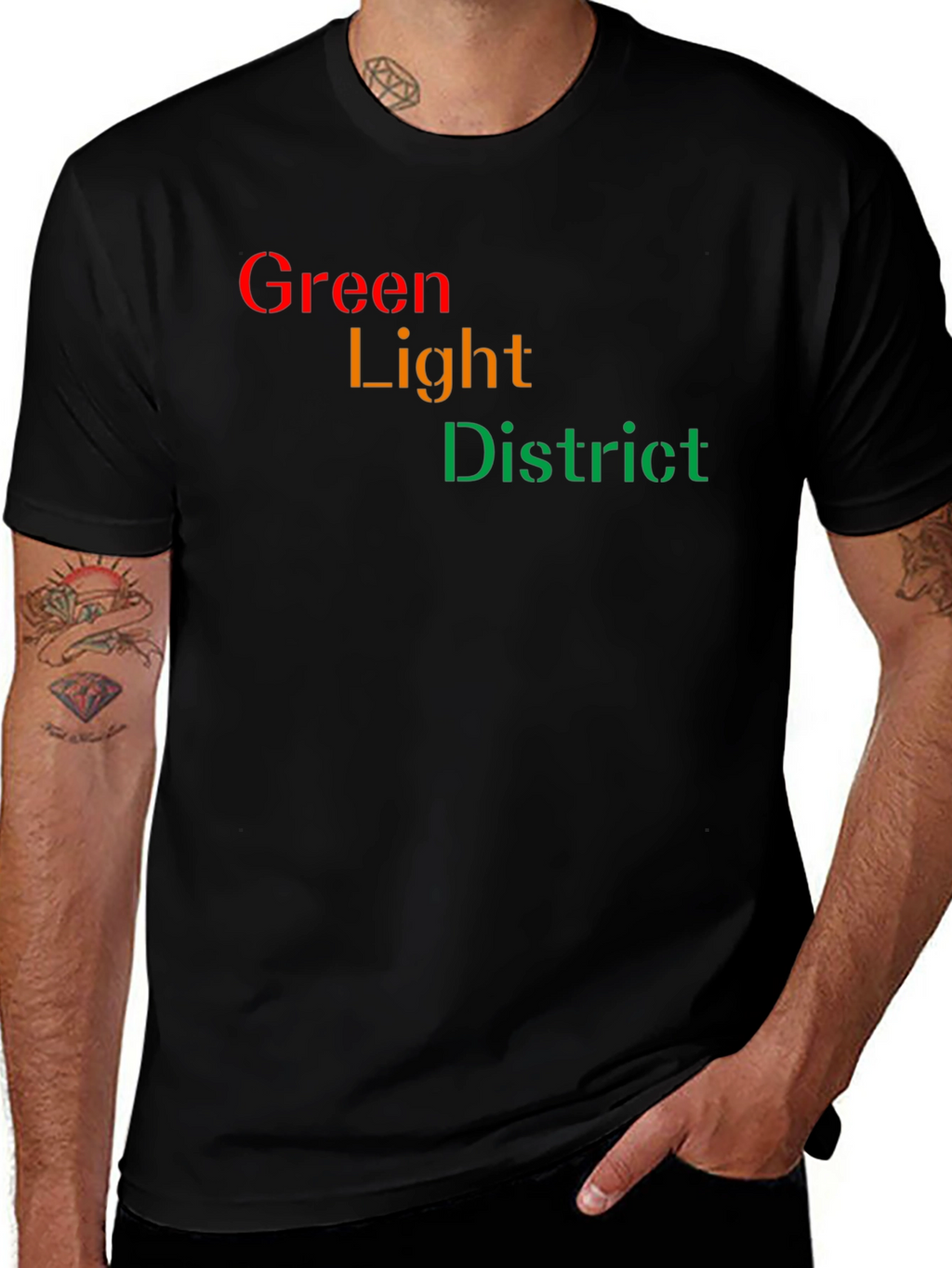 Camiseta Green Light District para Hombre