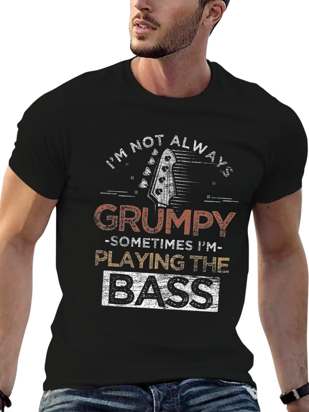 Camiseta Hombre Grumpy Bass Player