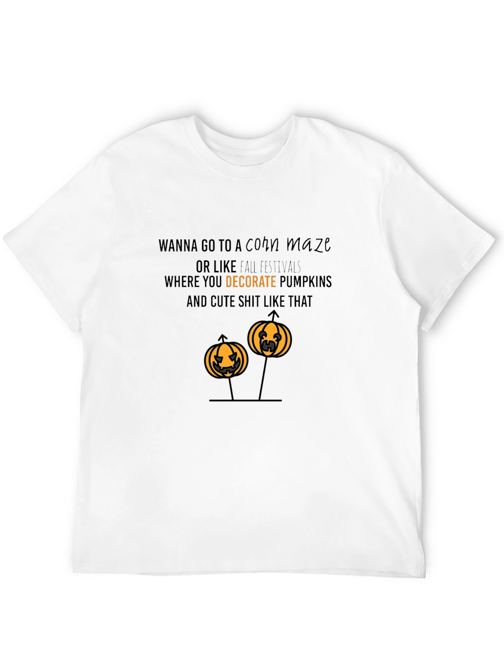 Camiseta Halloween con Diseño de Calabazas