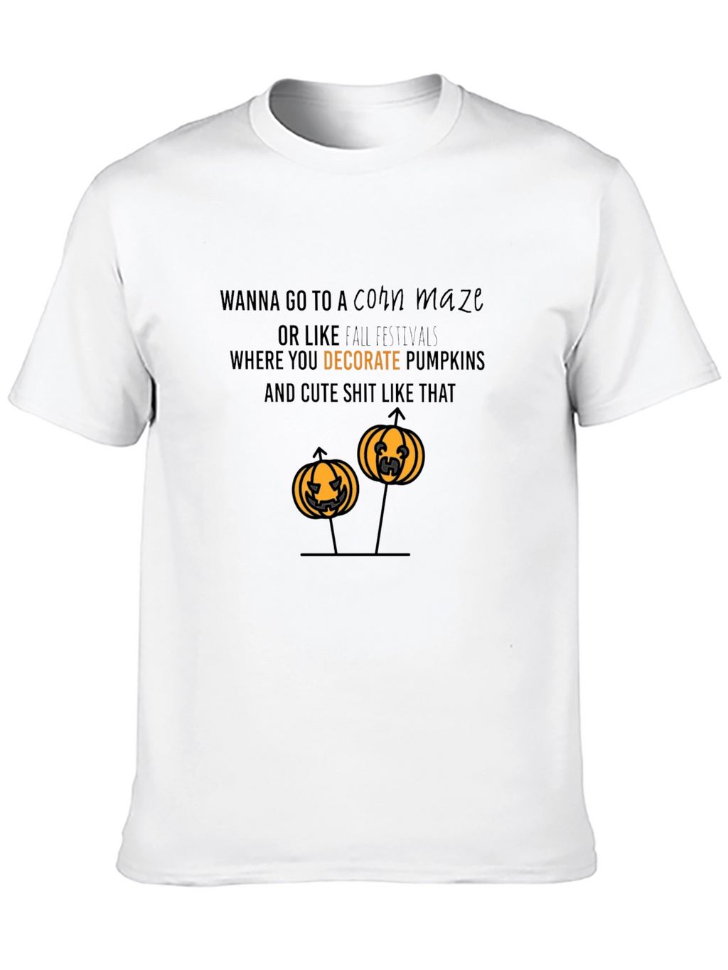 Camiseta Halloween con Diseño de Calabazas