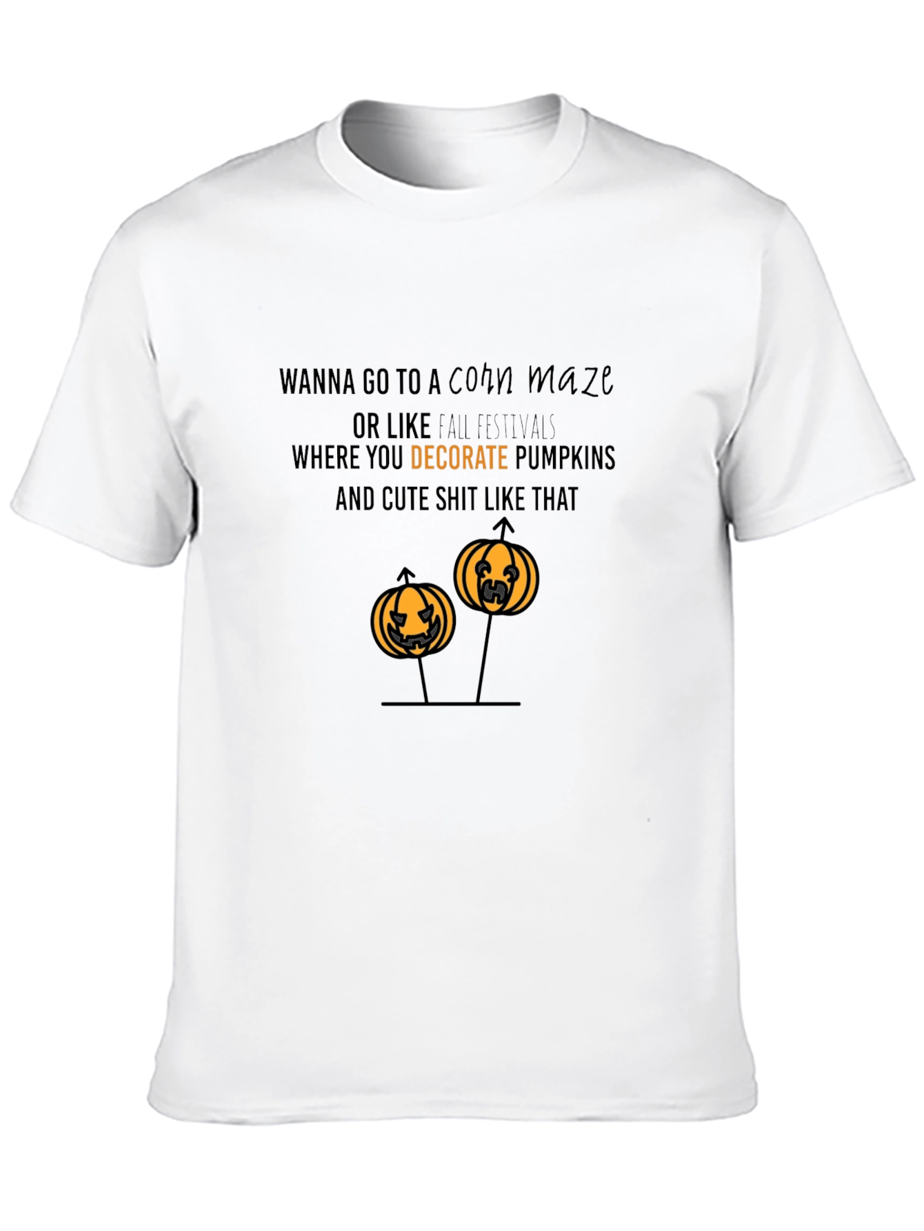 Camiseta Halloween con Diseño de Calabazas