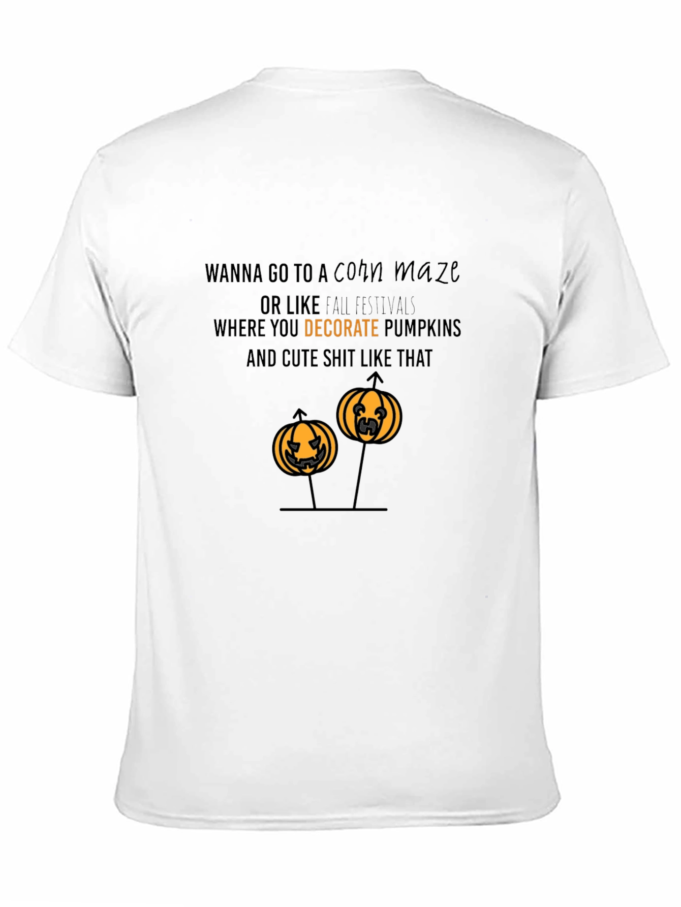 Camiseta Halloween con Diseño de Calabazas