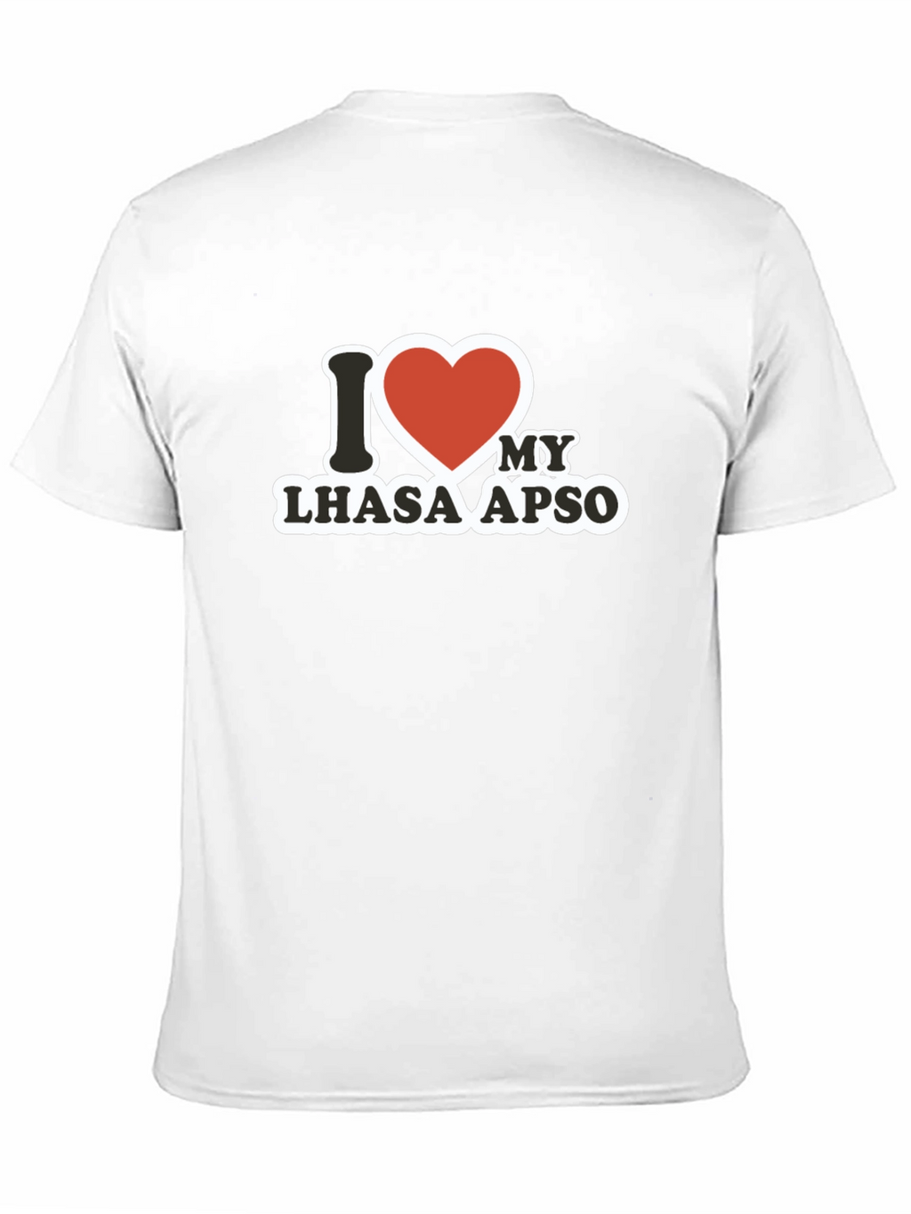 Camiseta Negra Amo a mi Lhasa Apso