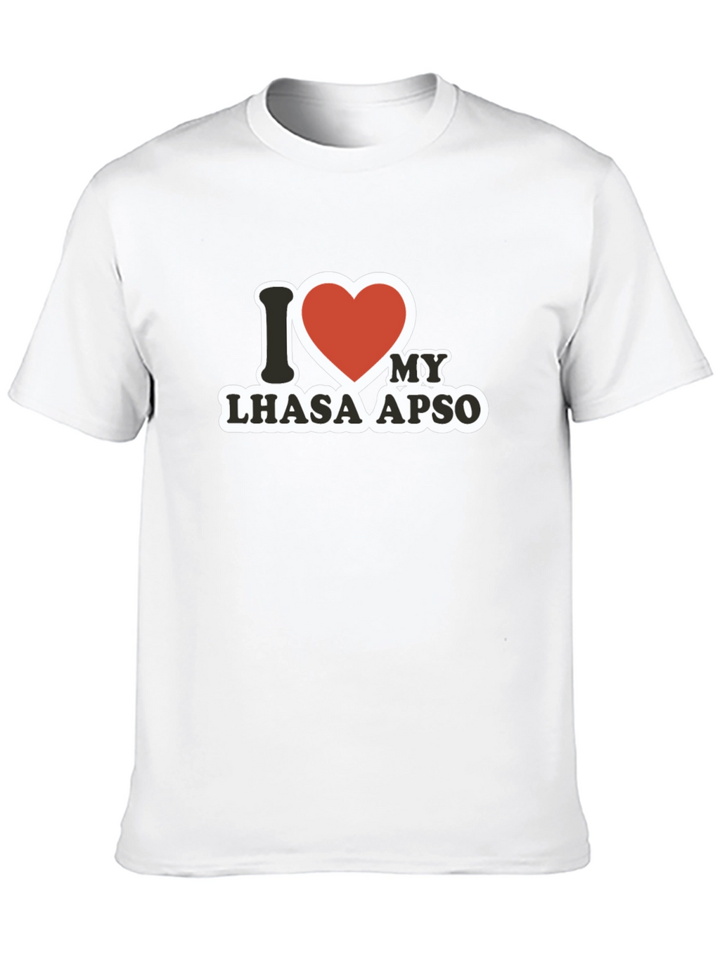 Camiseta Negra Amo a mi Lhasa Apso